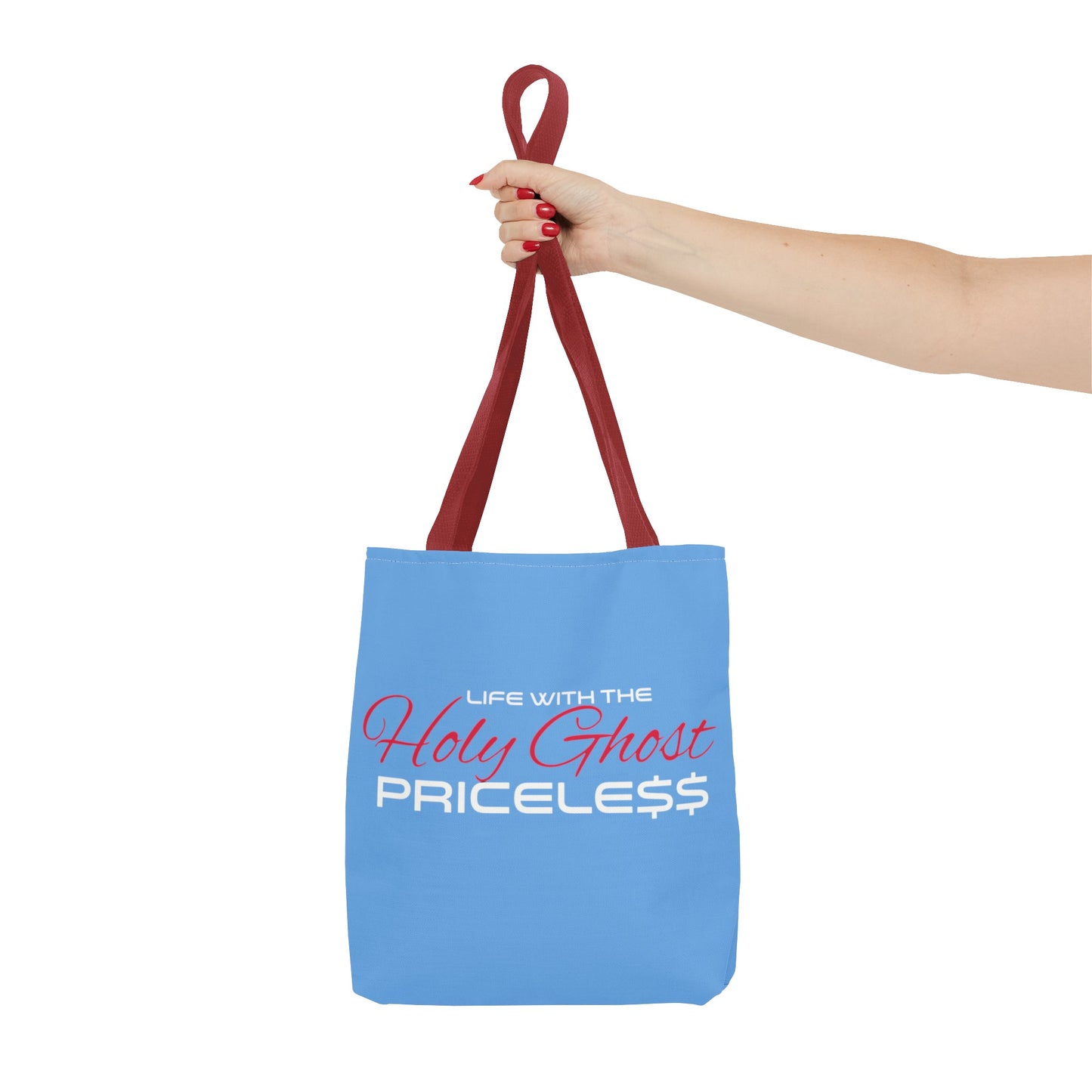 Collection A “Holy Ghost PRICELESS “ Blue Tote Bag