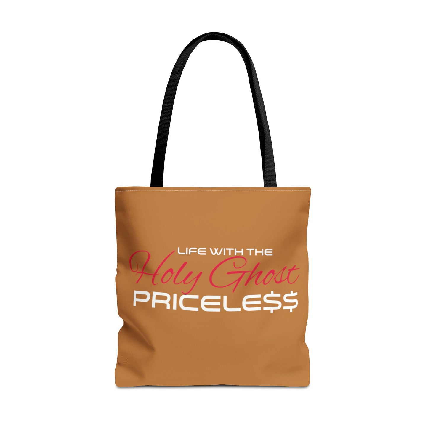 Collection A “Holy Ghost PRICELESS” Tan Tote Bag