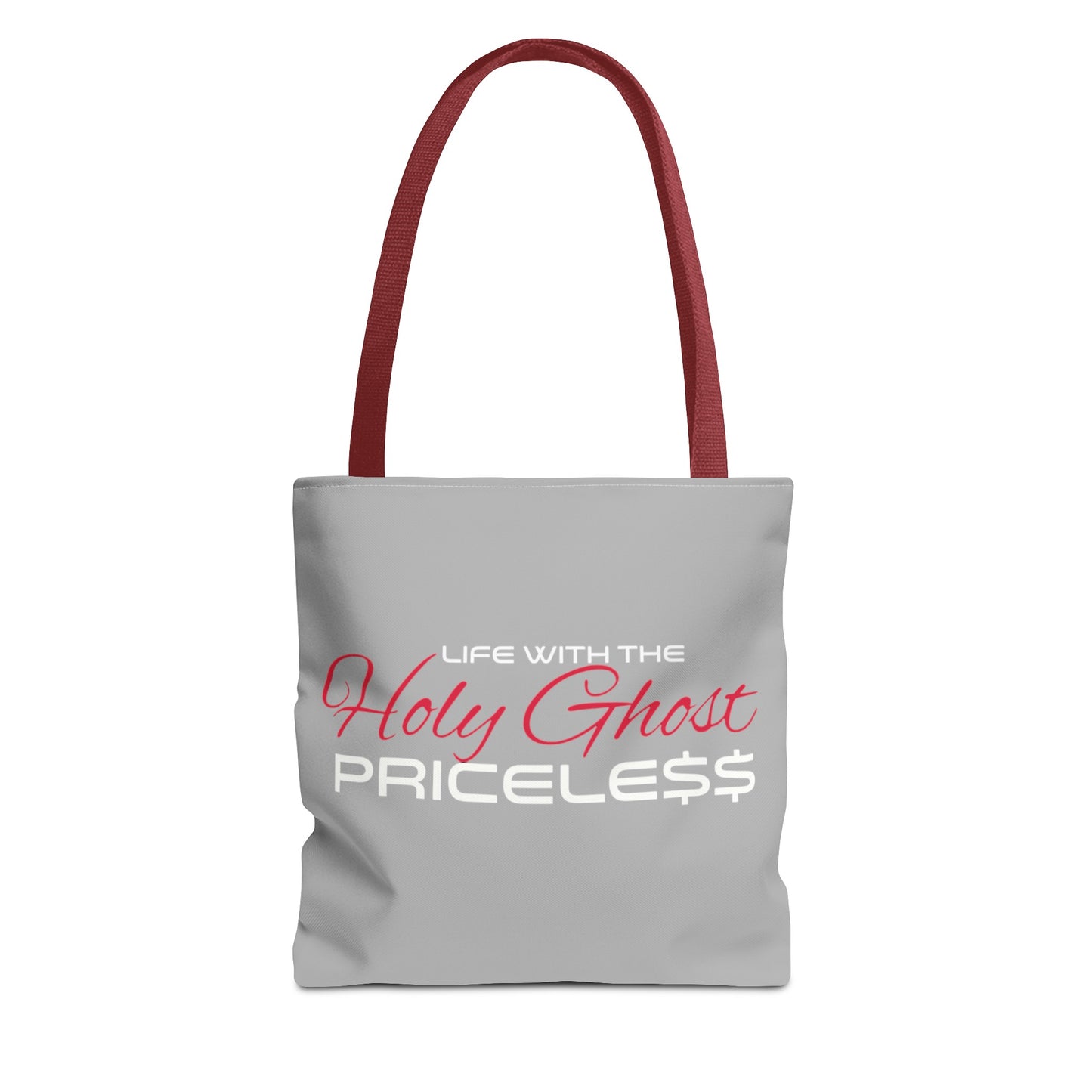 Collection A “Holy Ghost PRICELESS “ Grey Tote Bag