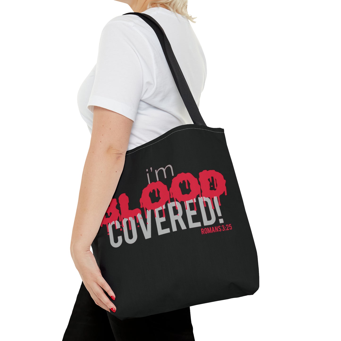 Collection B: “BLOOD Covered” Black Tote Bag