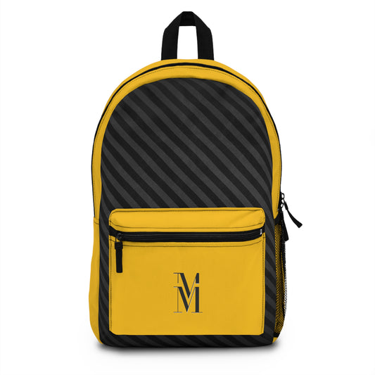 Mss Mia Yellow w/Black Diagonal Stripe Backpack