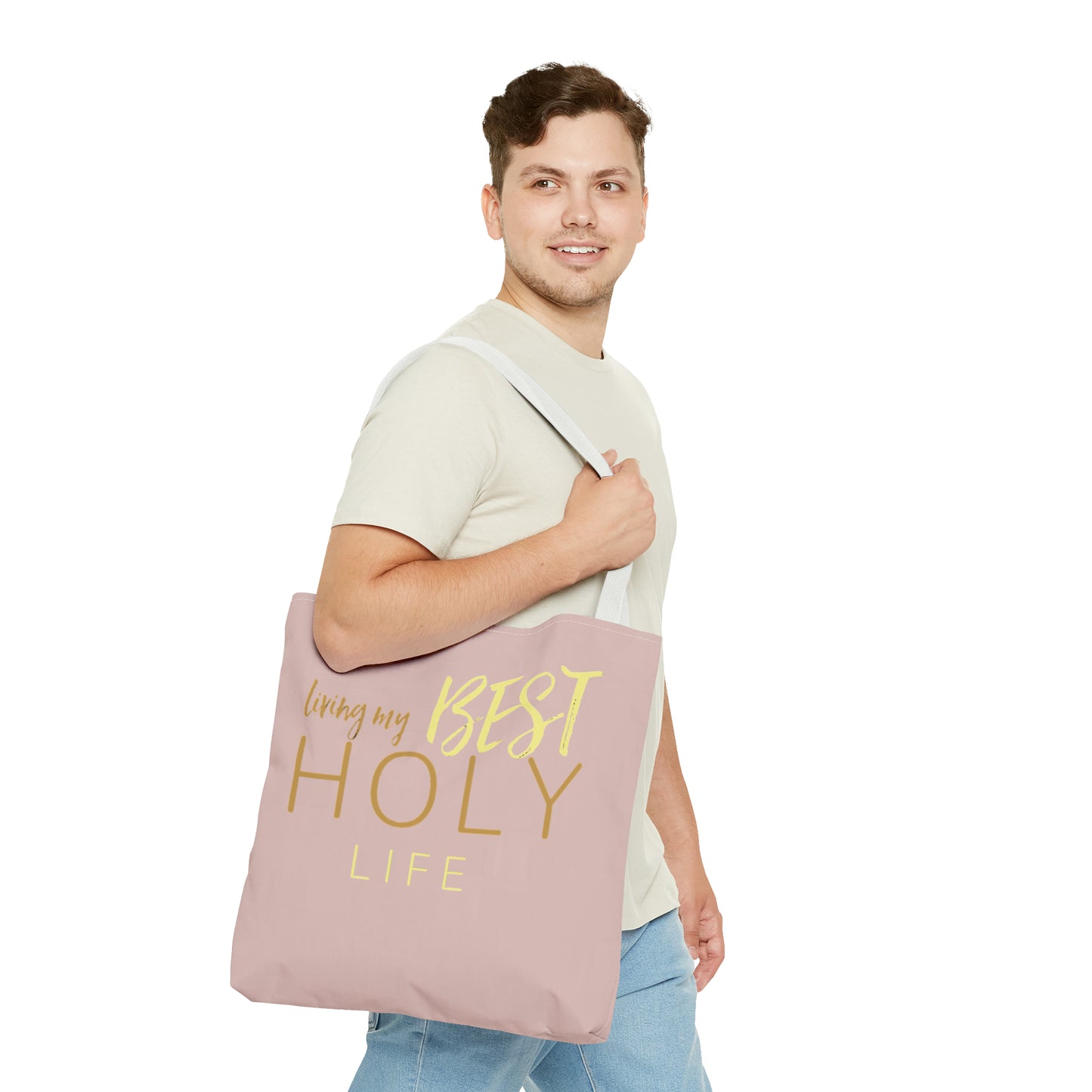 Collection A: “HOLYlife” MM Pink Tote Bag