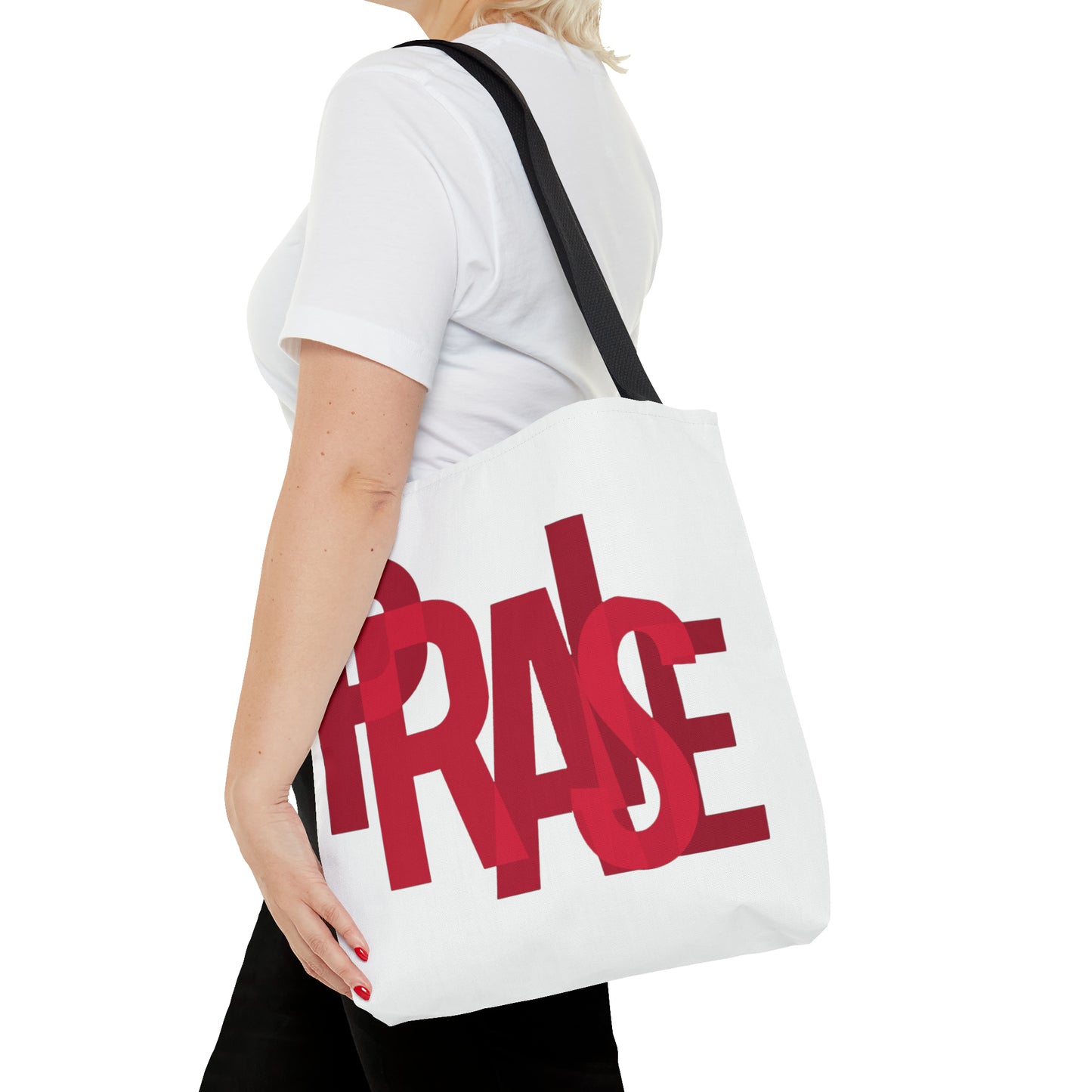 Collection B: “Garment of PRAISE” White & Red Tote Bag