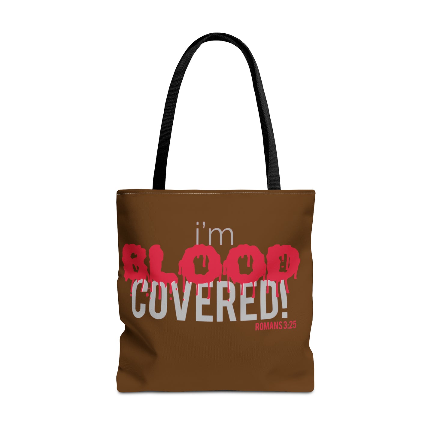 Collection B: “BLOOD Covered” Brown Tote Bag