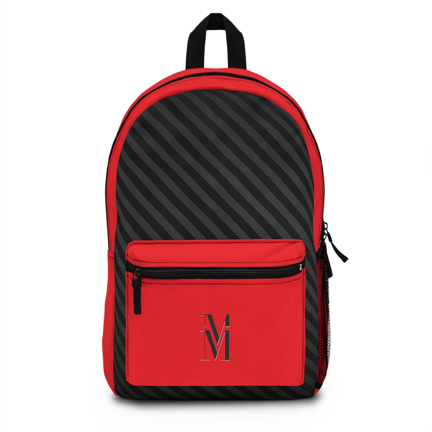 Mss Mia Red w/Black Diagonal Stripe Backpack