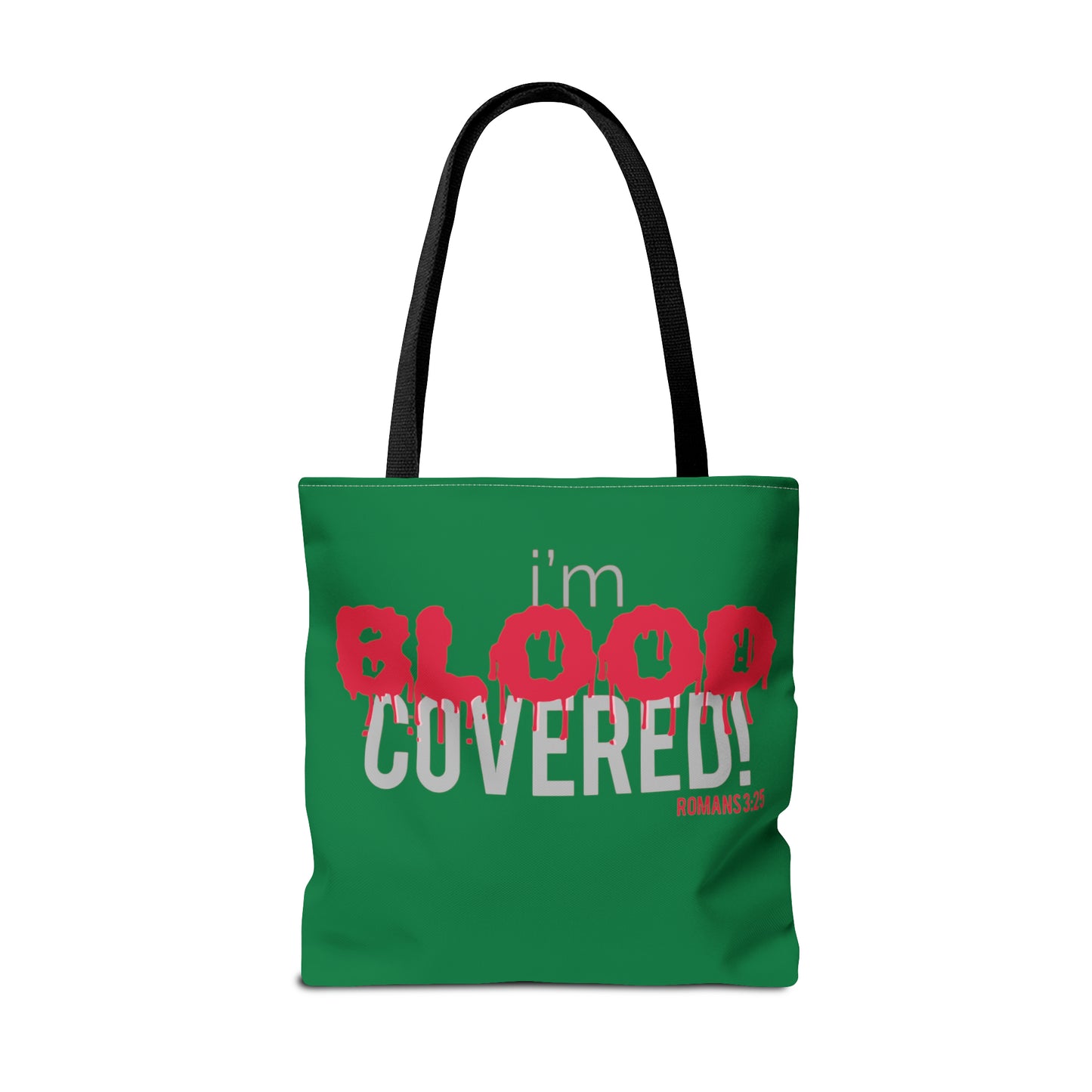 Collection B: “BLOOD Covered” Green Tote Bag