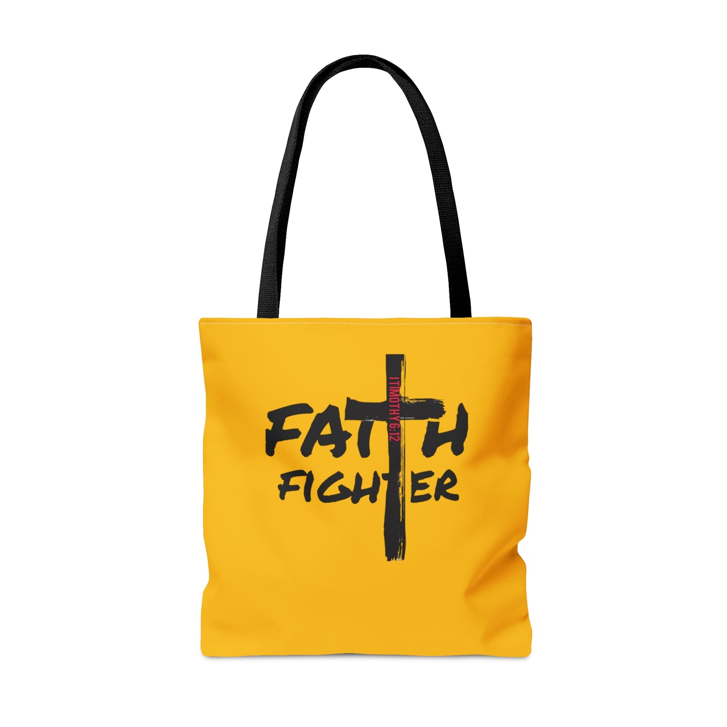 Collection A: “Faith Fighter”  Yellow Tote Bag