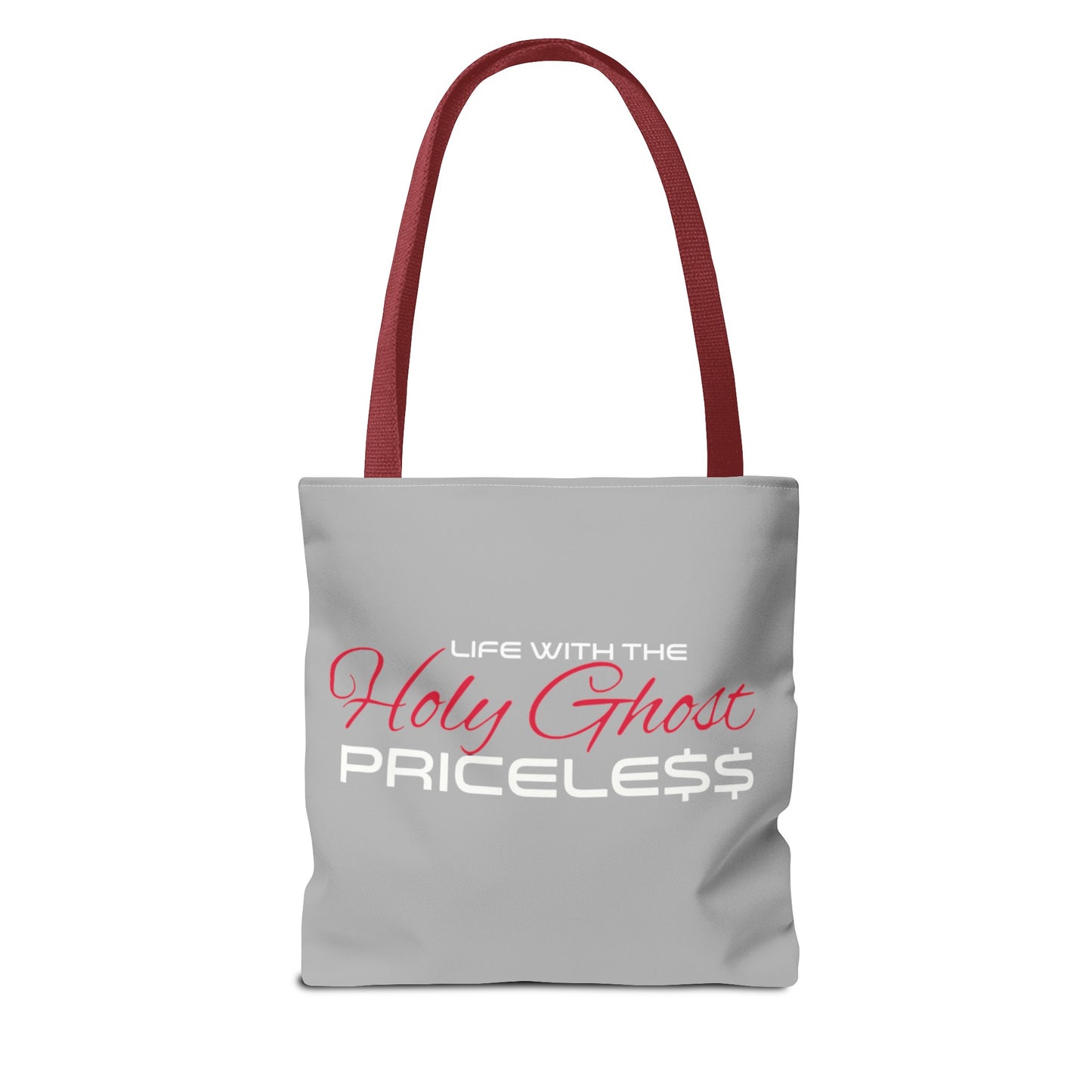 Collection A “Holy Ghost PRICELESS “ Grey Tote Bag