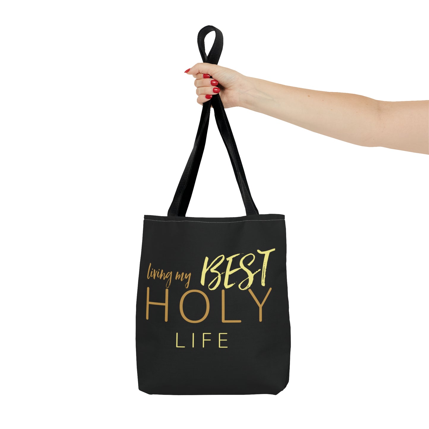 Collection A: “HOLYlife” Black Tote Bag