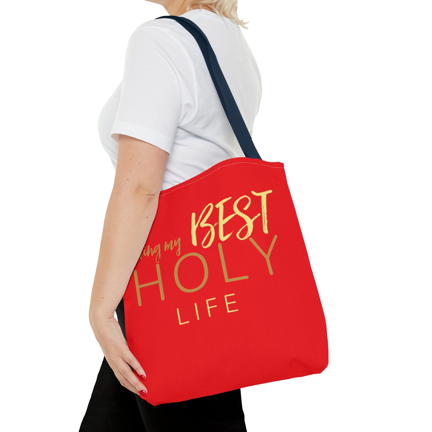 Collection A: “HOLYlife” Red Tote Bag