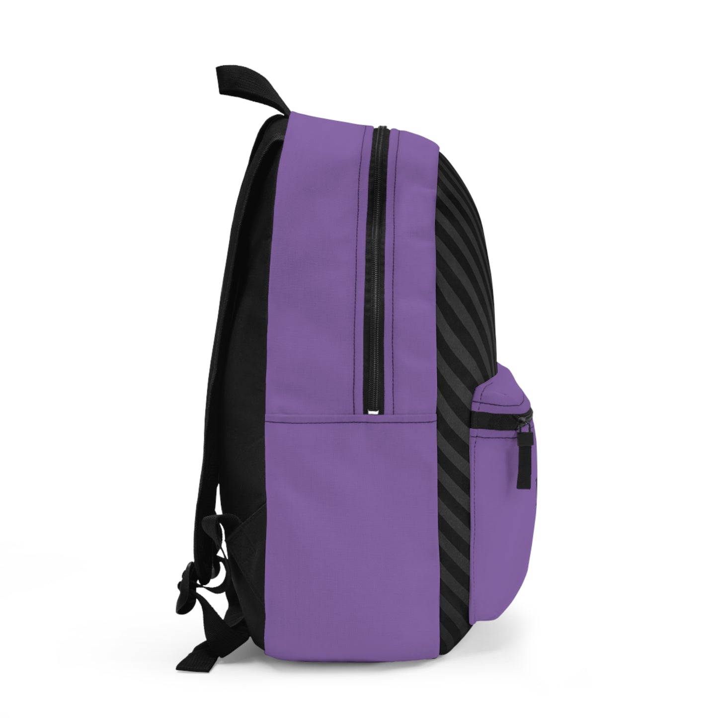 Mss Mia Purple w/Black Diagonal Stripe Backpack