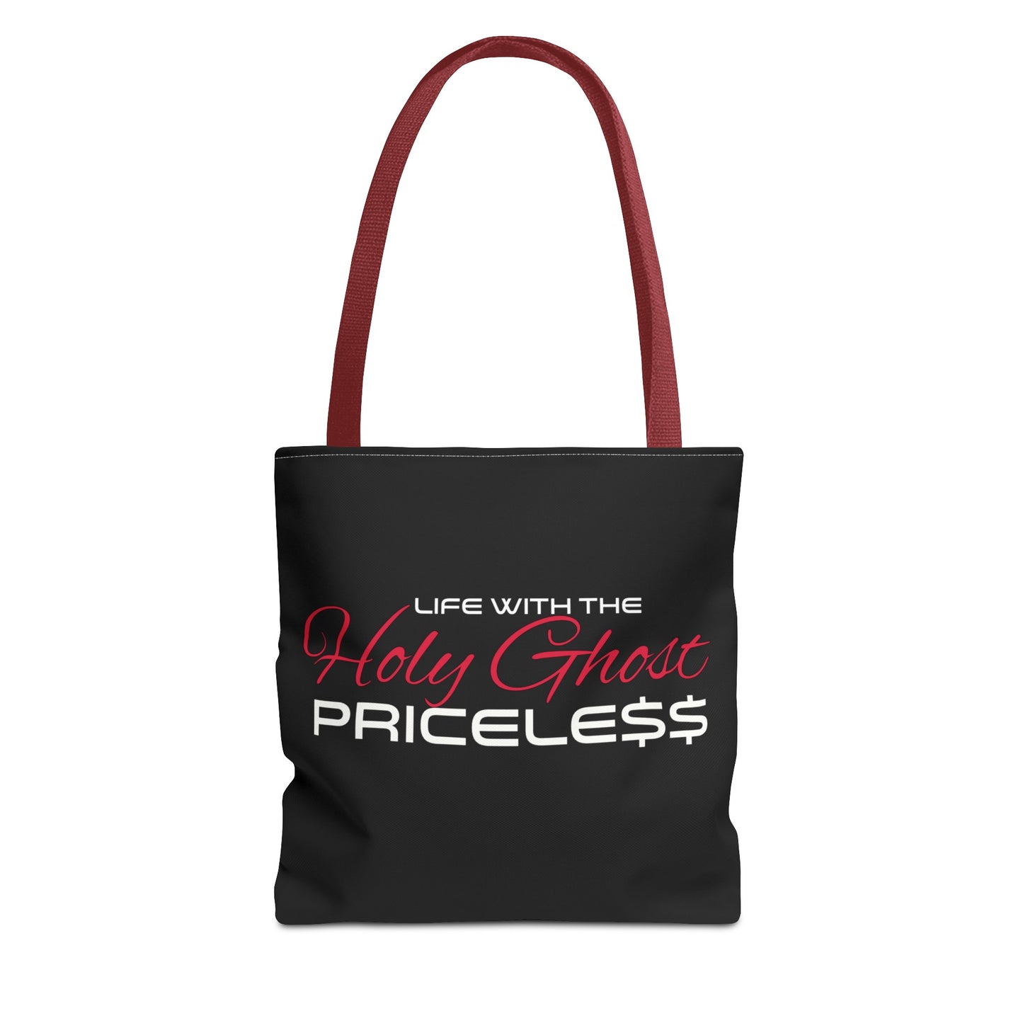 Collection A “Holy Ghost PRICELESS” Black Tote Bag