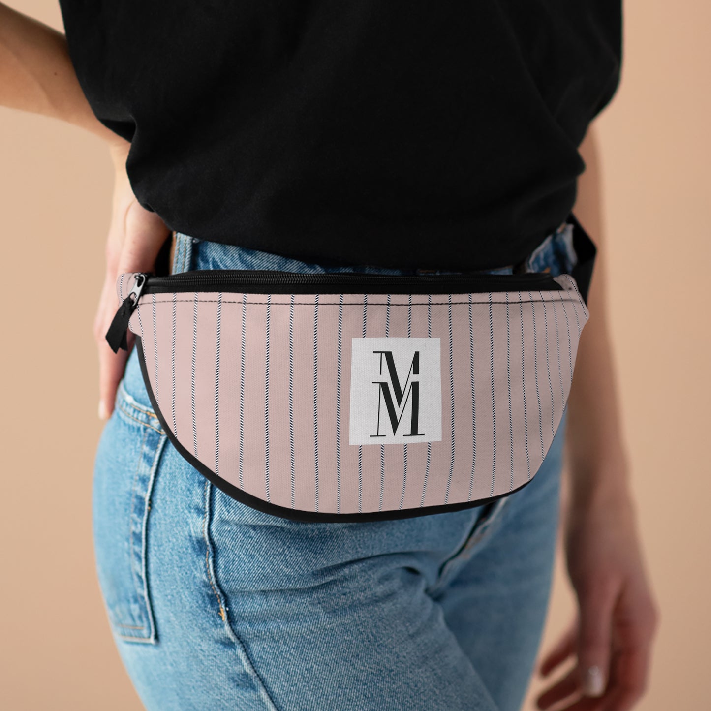 Mss Mia Pink w/ Pinstripe Fanny Pack