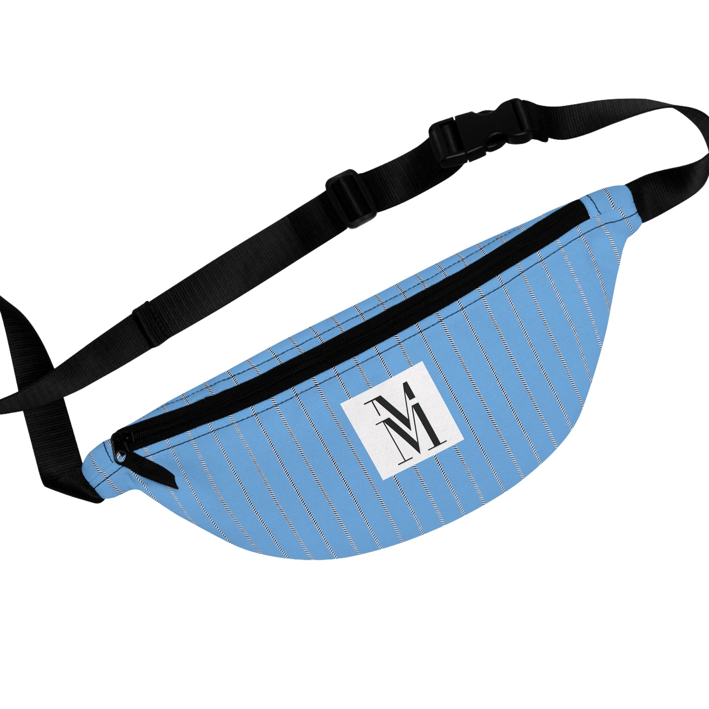 Mss Mia Light Blue w/ Pinstripe Fanny Pack