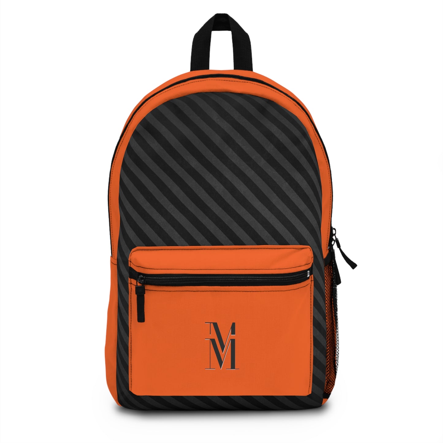 Mss Mia Orange w/Black Diagonal Stripe Backpack