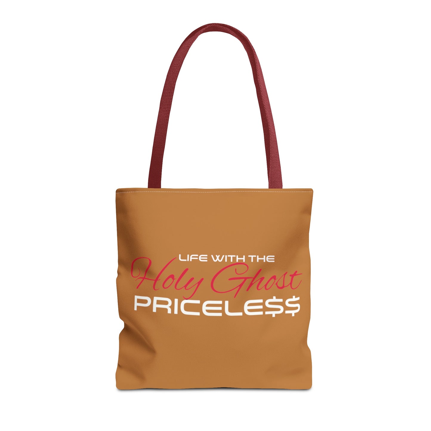 Collection A “Holy Ghost PRICELESS” Tan Tote Bag