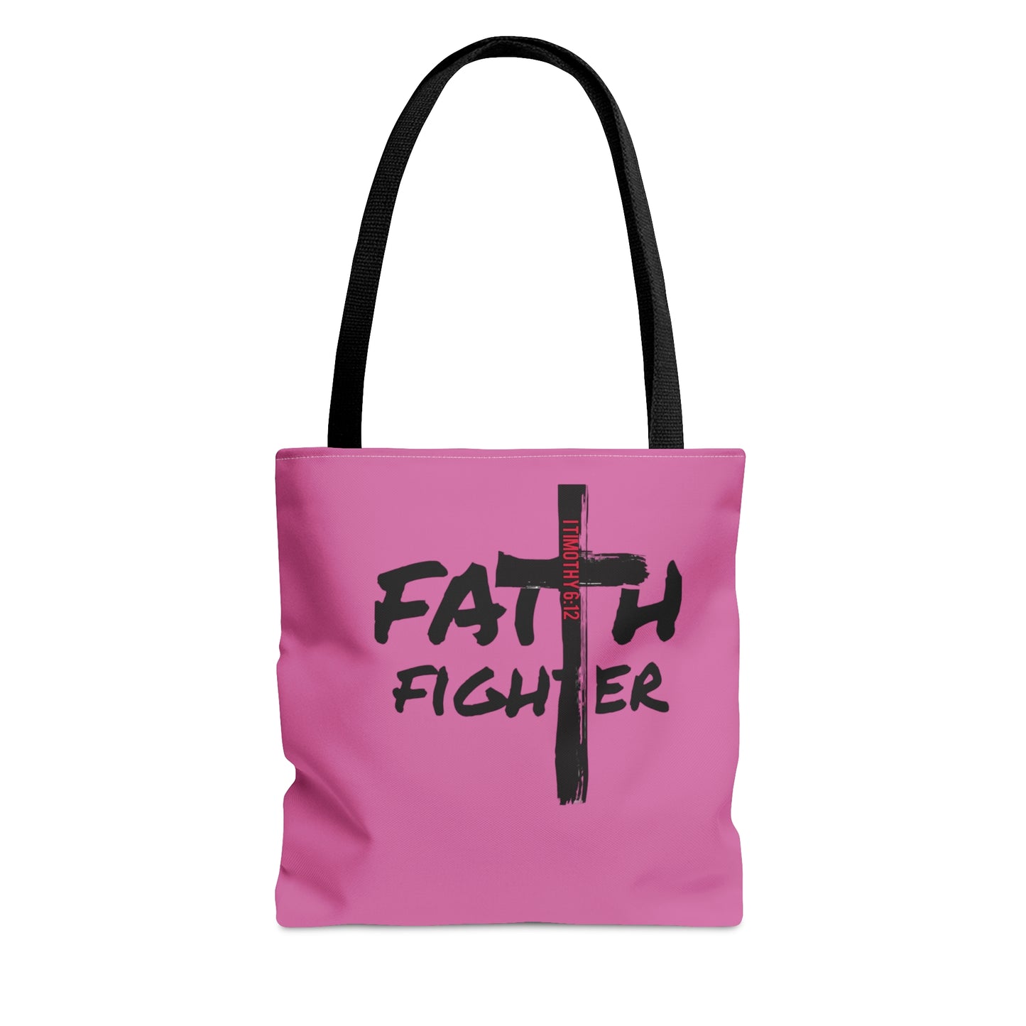 Collection A: “Faith Fighter” Pink Tote Bag