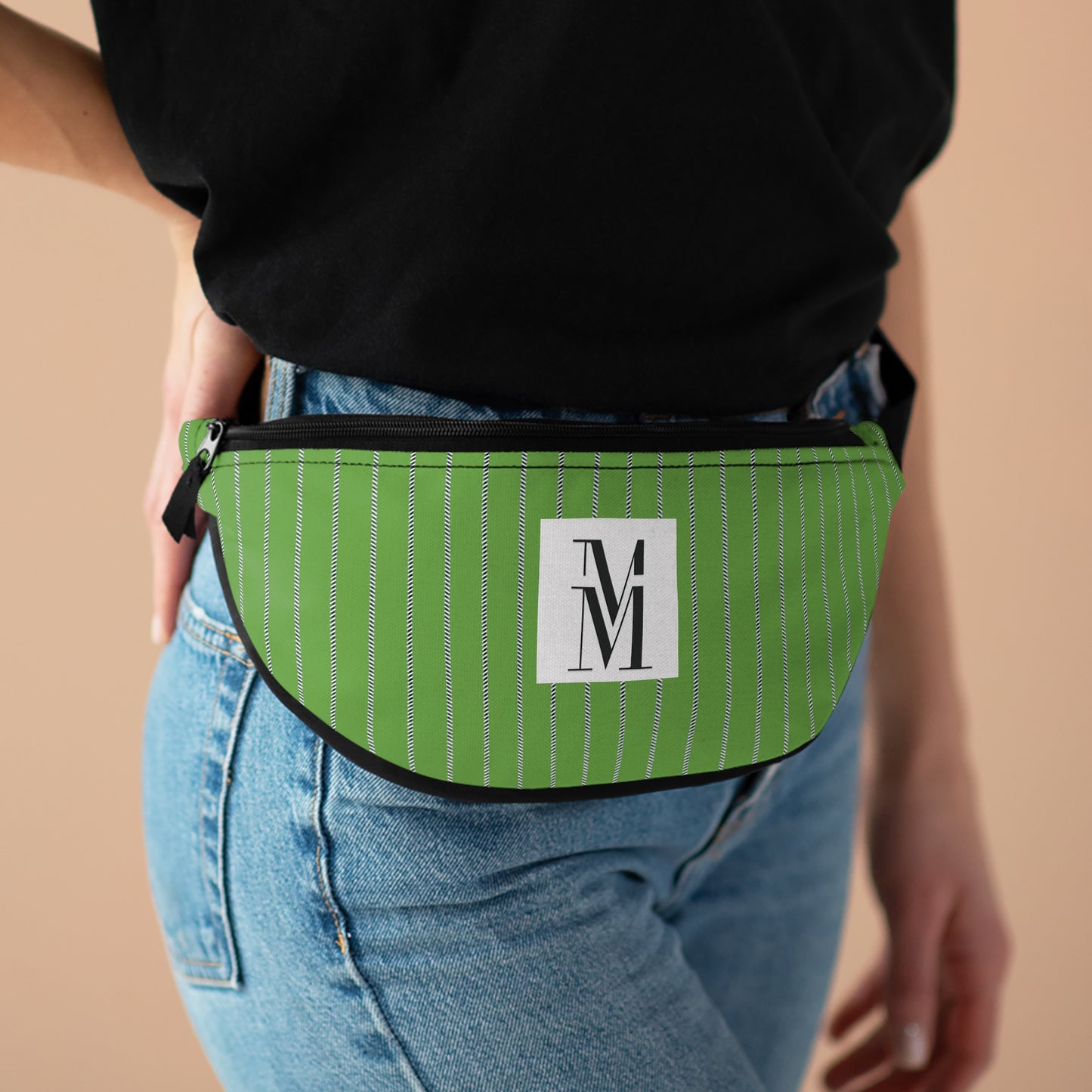 Mss Mia Light Green w/ Pinstripe Fanny Pack