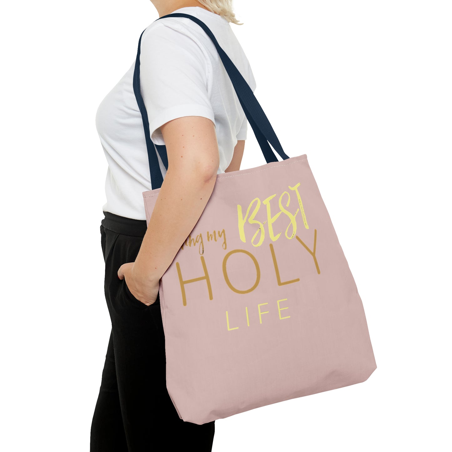 Collection A: “HOLYlife” MM Pink Tote Bag