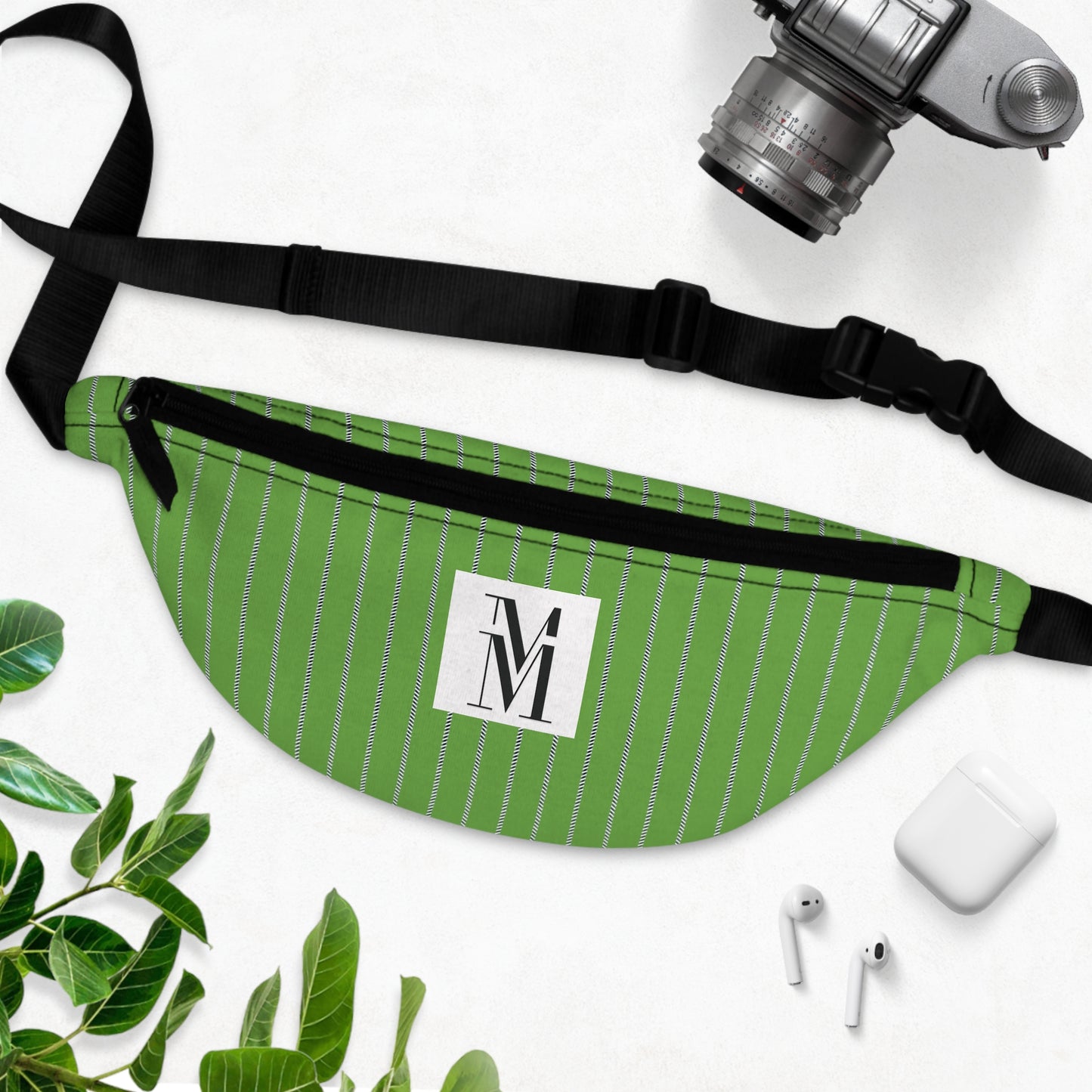 Mss Mia Light Green w/ Pinstripe Fanny Pack