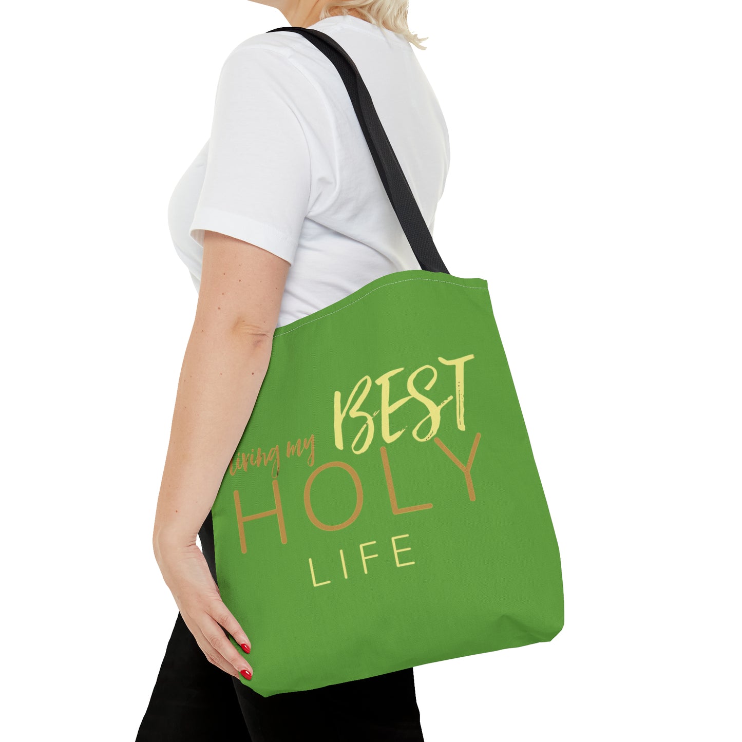 Collection A: “HOLYlife” Green Tote Bag