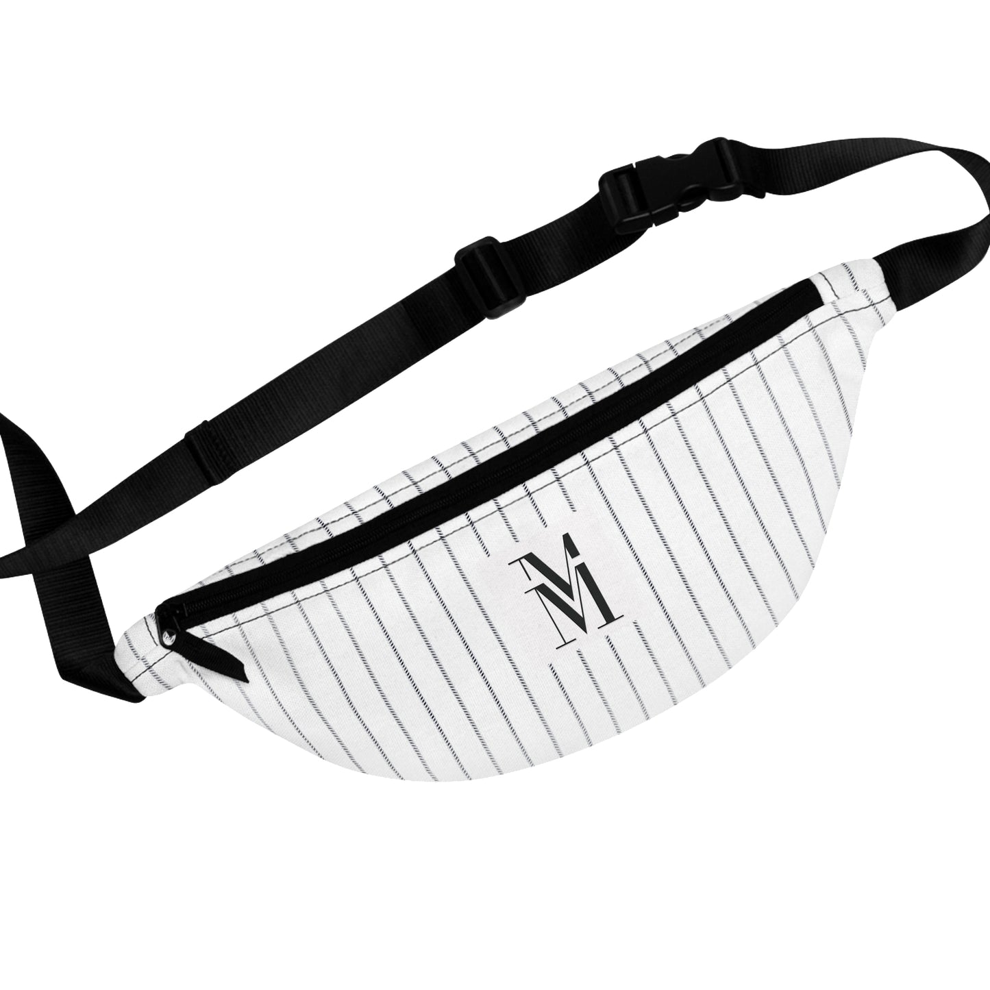 Mss Mia White w/ Pinstripe Fanny Pack