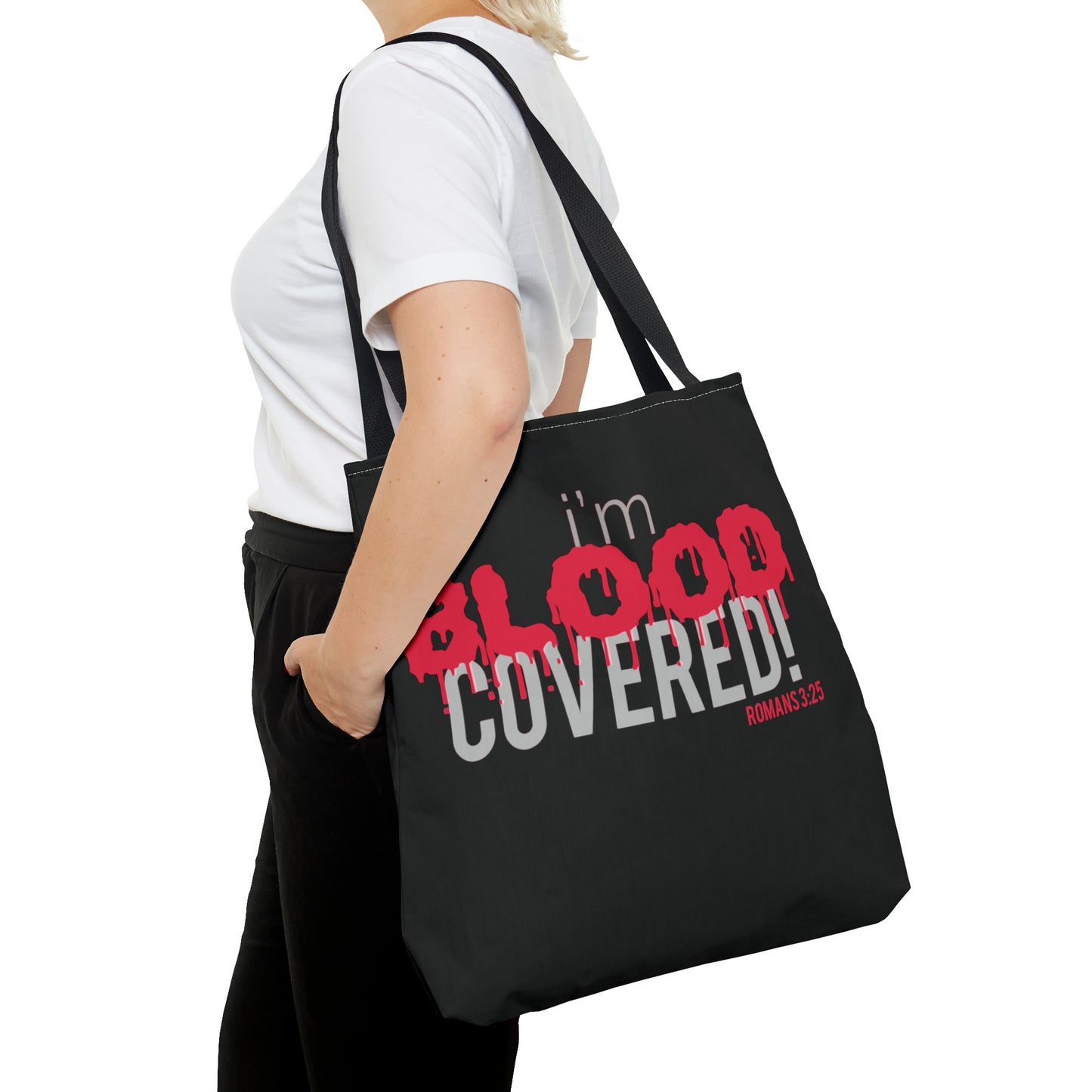 Collection B: “BLOOD Covered” Black Tote Bag