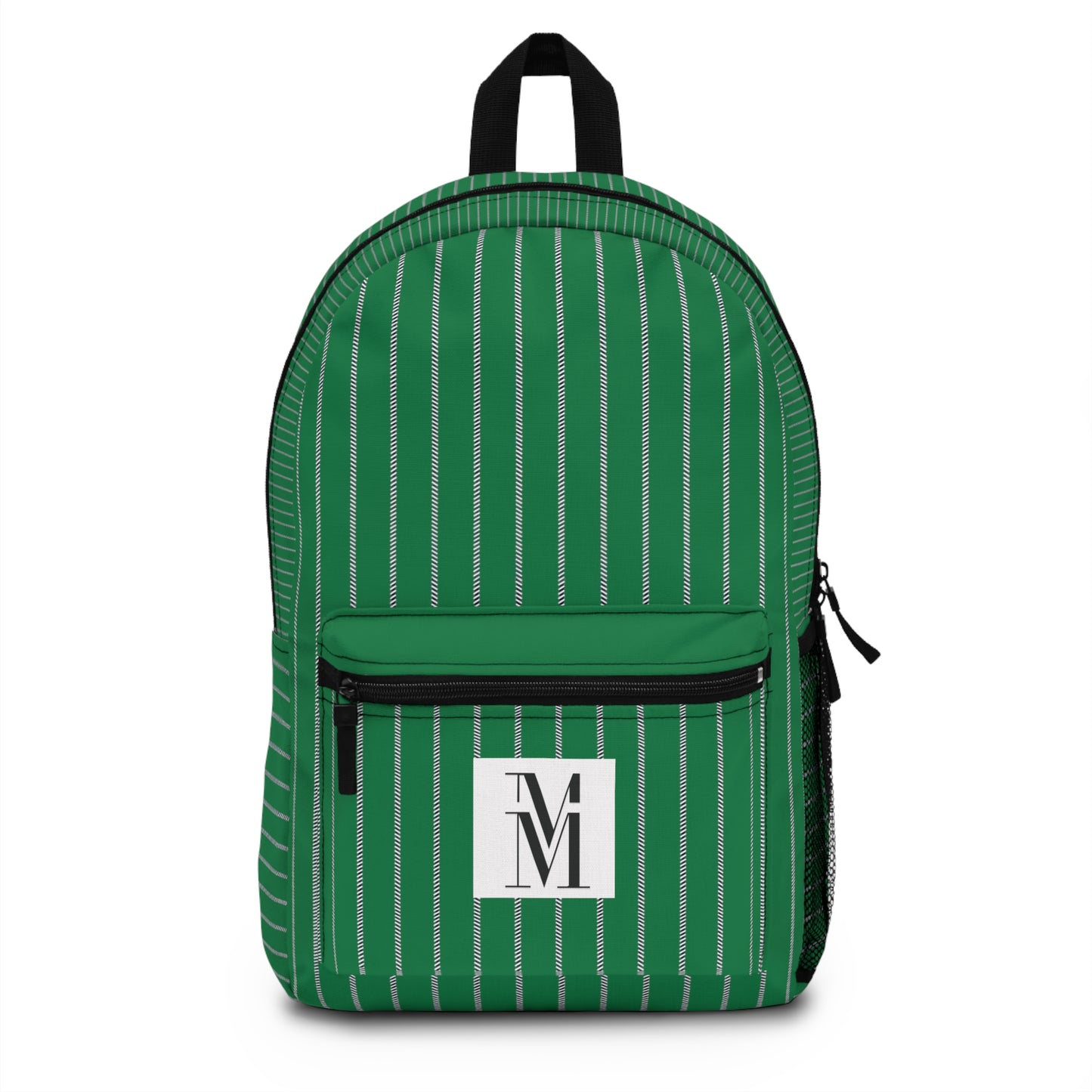 Mss Mia Dark Green w/ Stripes Backpack