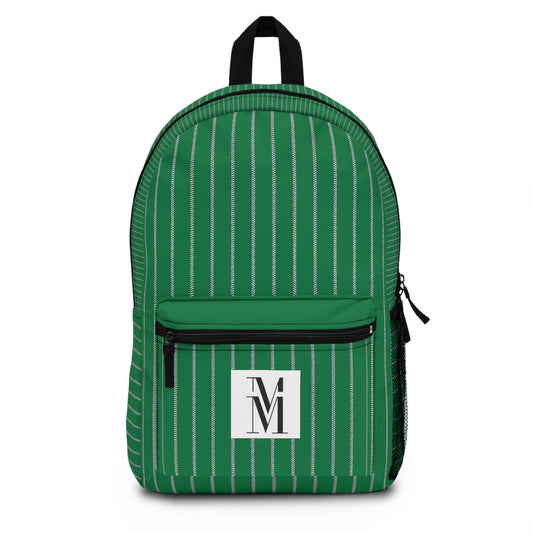 Mss Mia Dark Green w/ Stripes Backpack