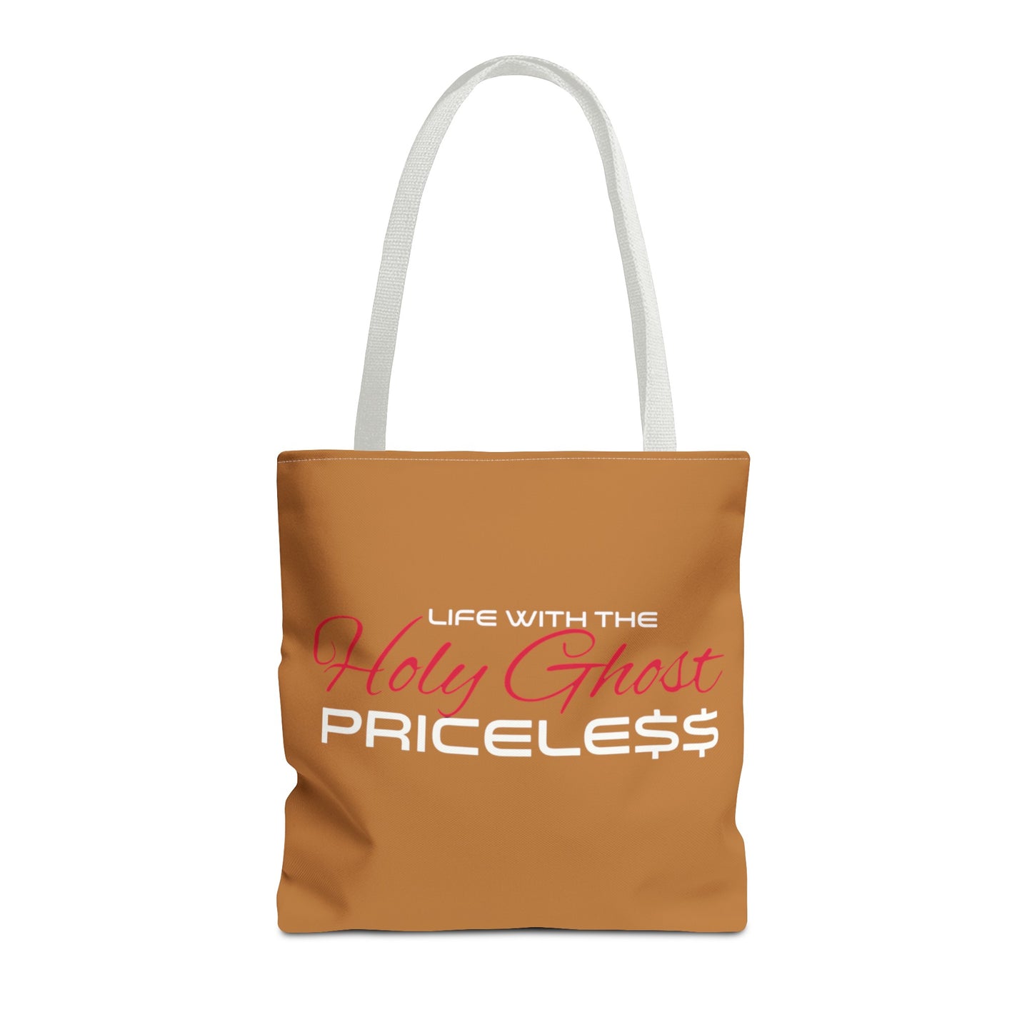 Collection A “Holy Ghost PRICELESS” Tan Tote Bag