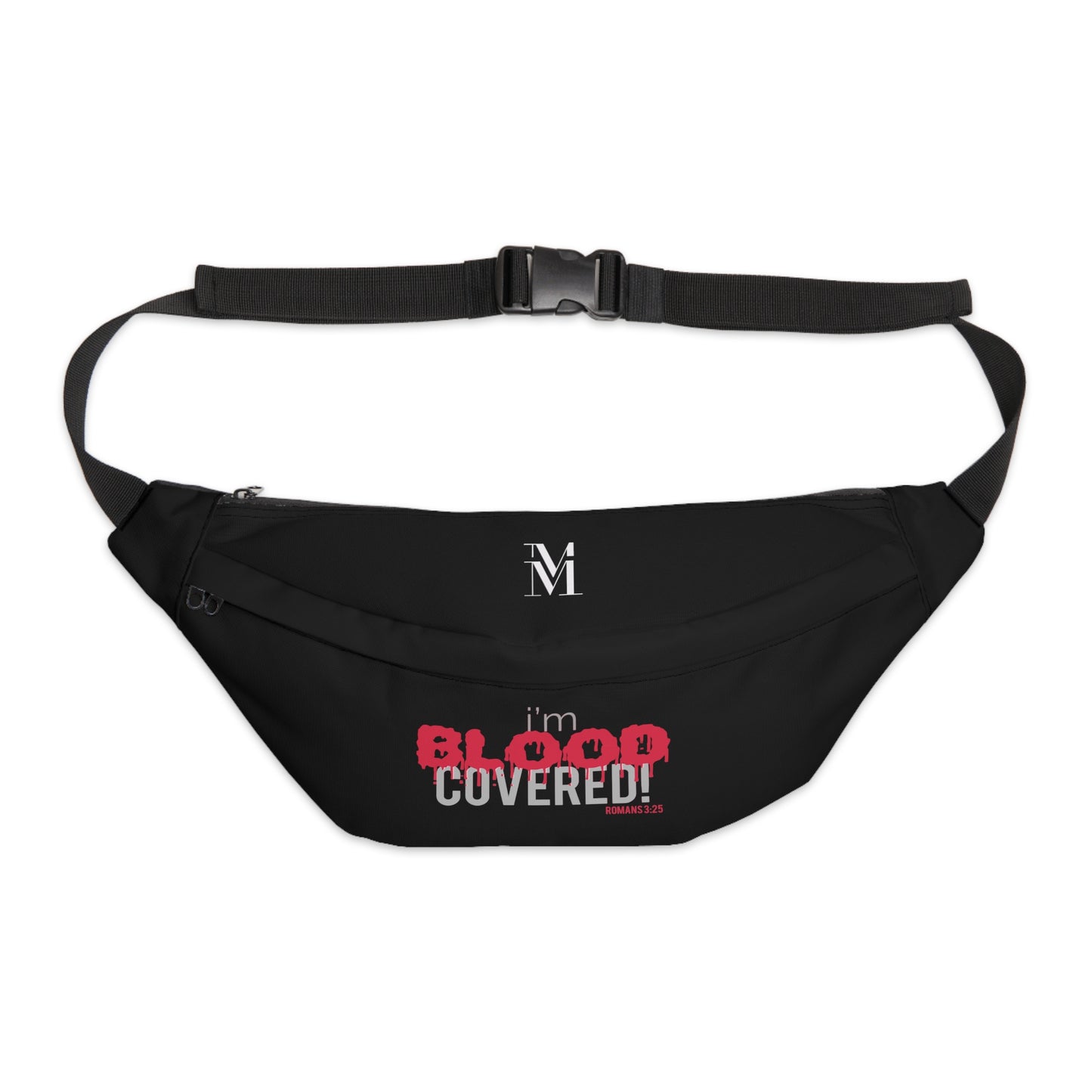 Collection B: “BLOOD Covered” Black Fanny Pack Large