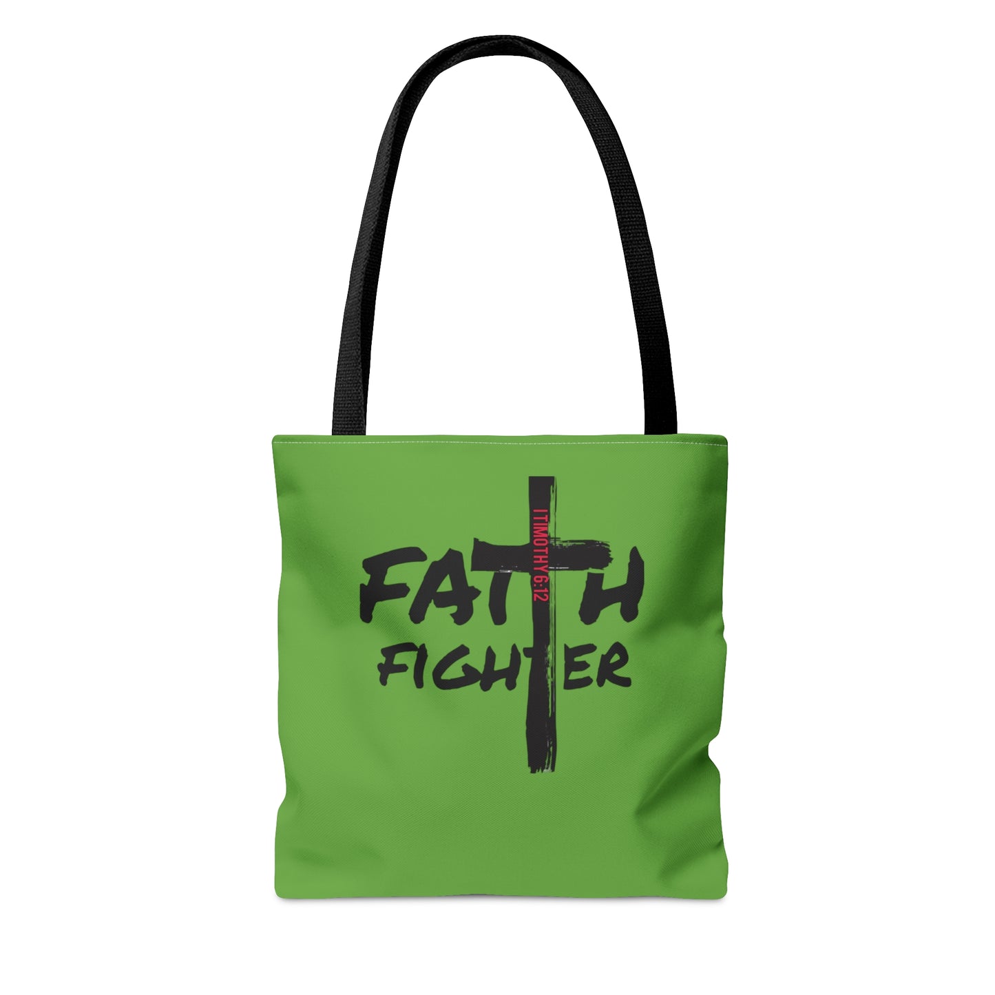 Collection A: “Faith Fighter” Light Green Tote Bag