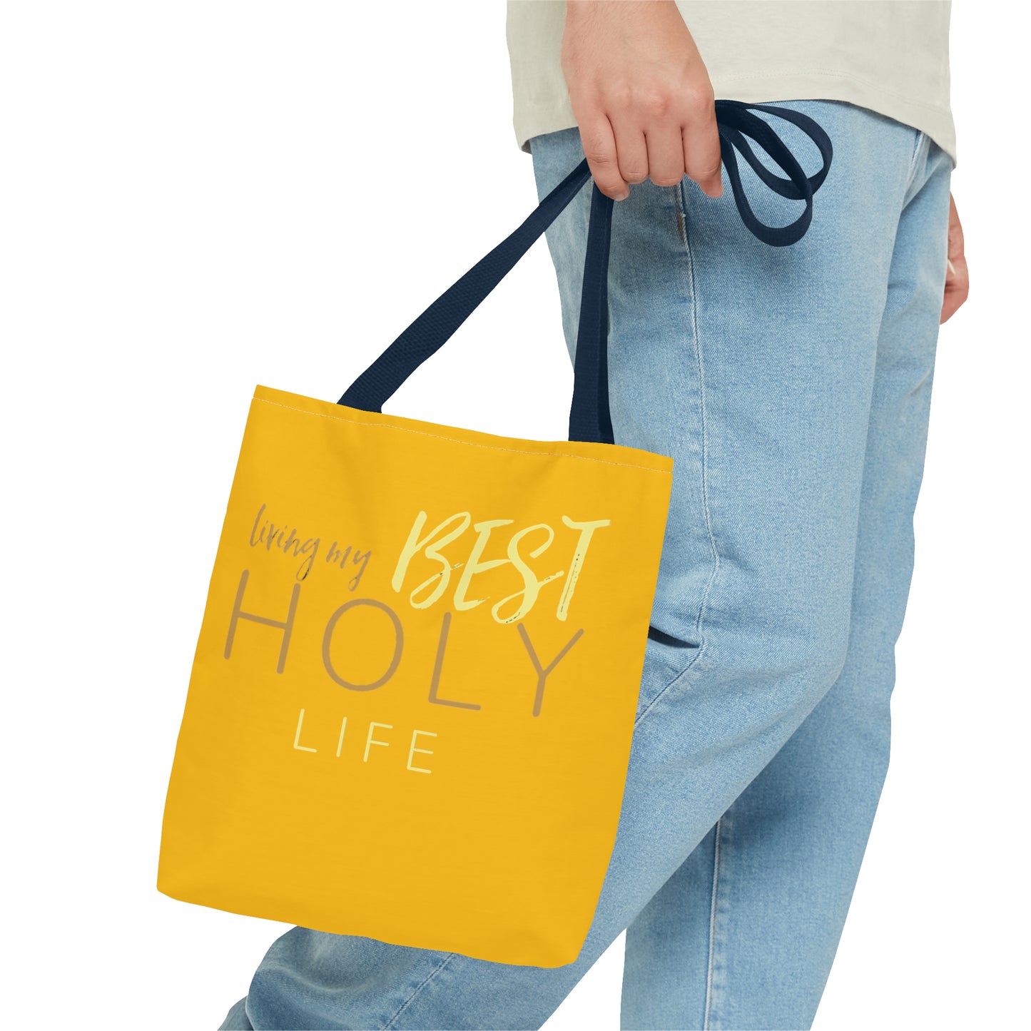 Collection A: “HOLYlife” Yellow Tote Bag