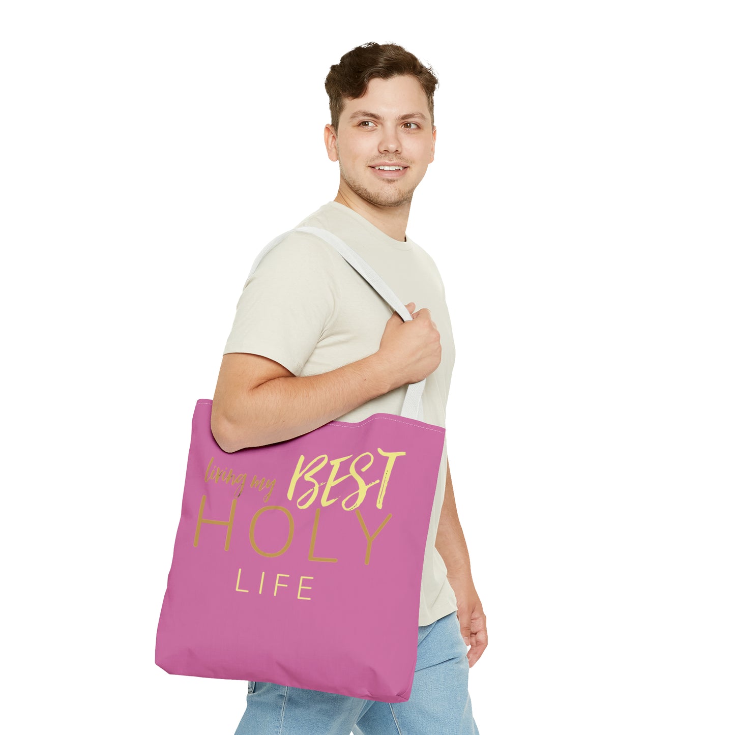 Collection A: “HOLYlife” Pink Tote Bag