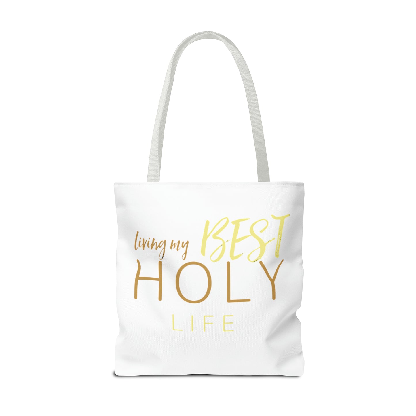 Collection A: “HOLYlife” White Tote Bag