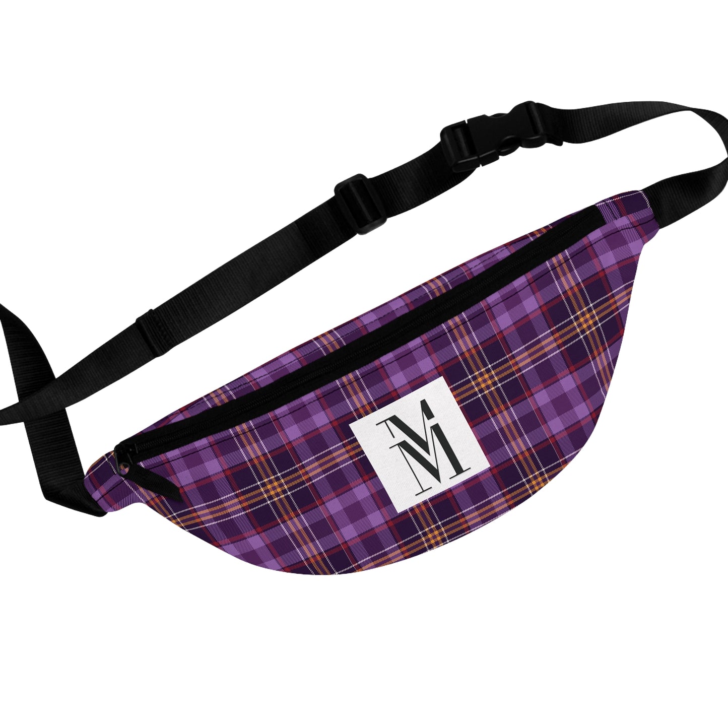 Mss Mia Purple Plaid Fanny Pack