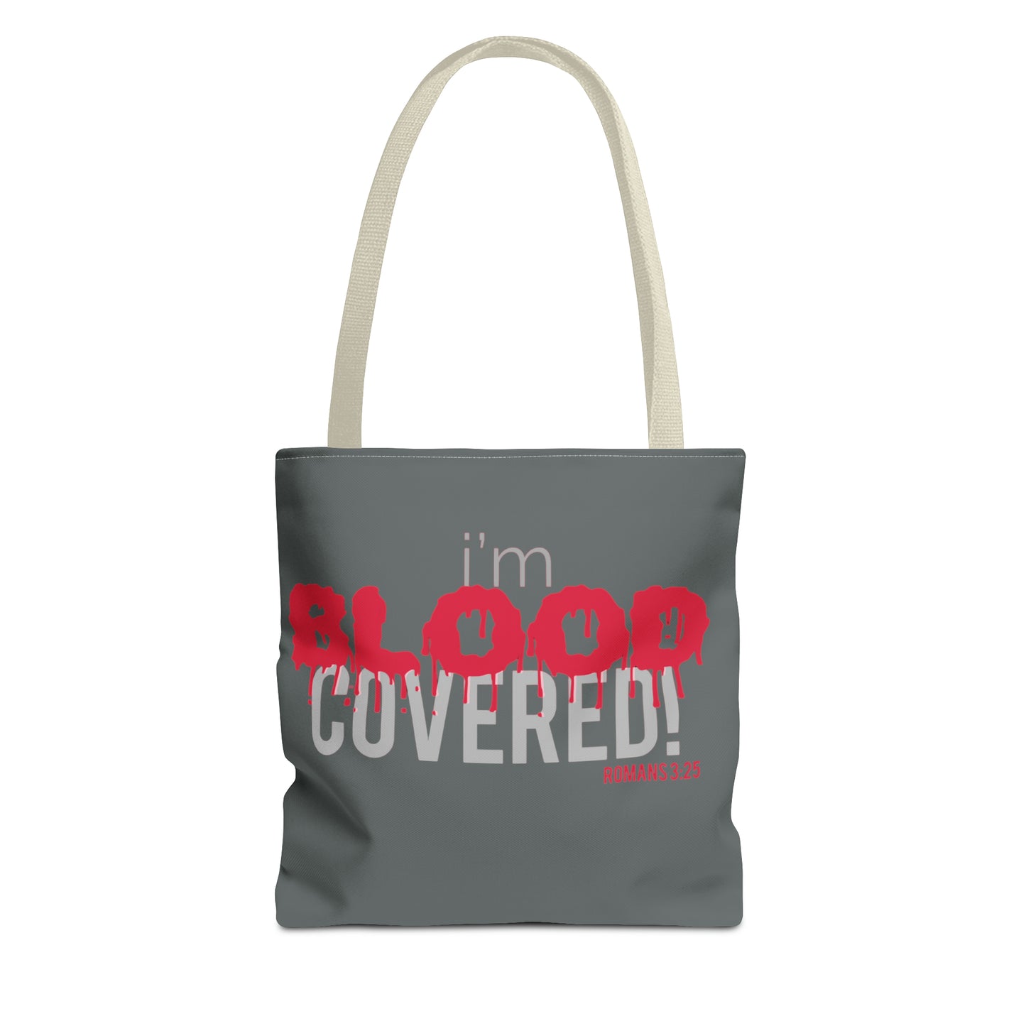 Collection B: “BLOOD Covered” Grey Tote Bag