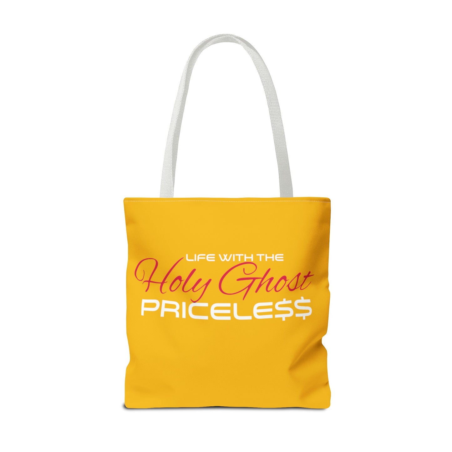 Collection A “Holy Ghost PRICELESS “ Yellow Tote Bag