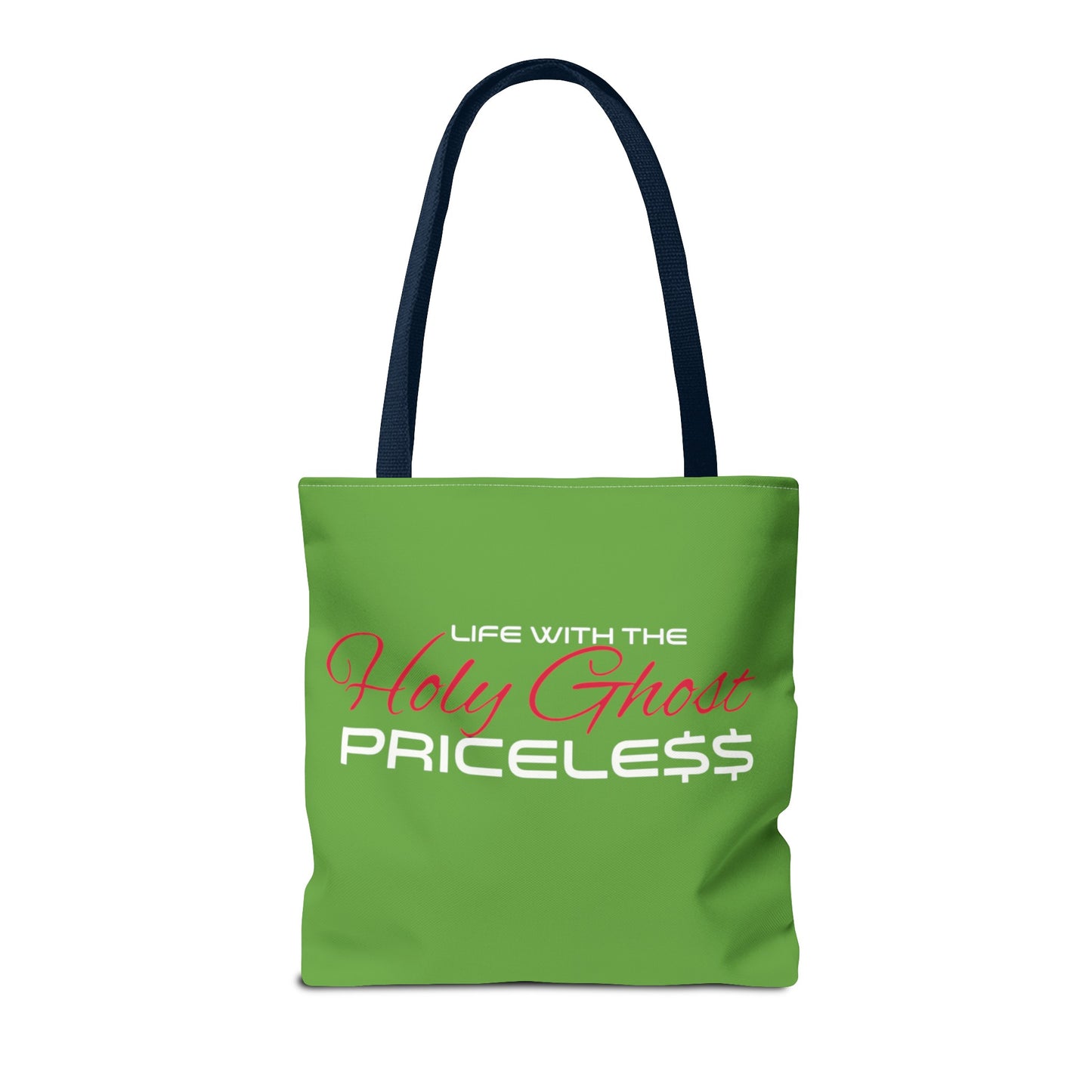 Collection A “Holy Ghost PRICELESS “ Green Tote Bag