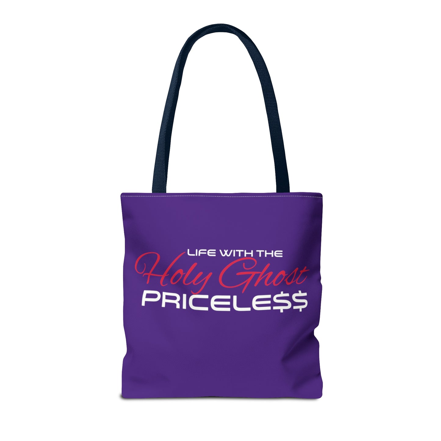 Collection A “Holy Ghost PRICELESS” Purple Tote Bag