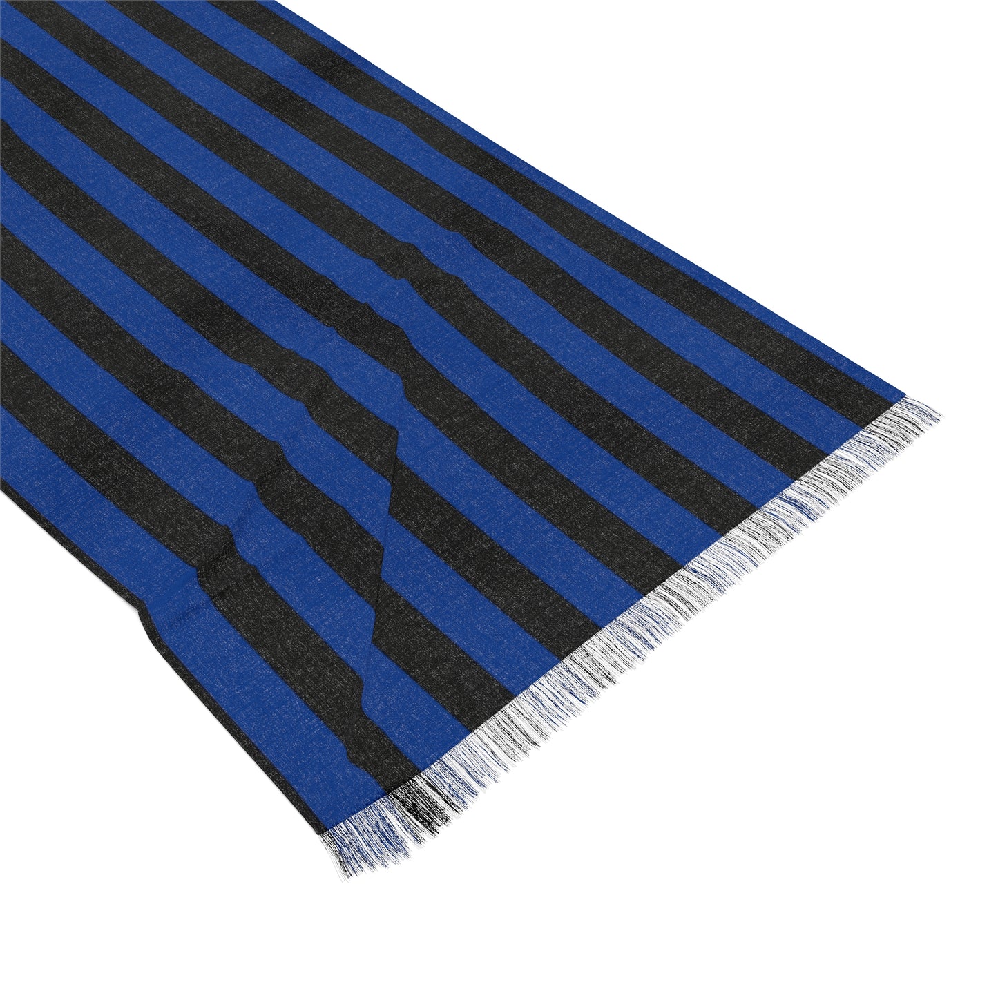 MssMia Dark Blue w/ Black Stripe Light Scarf