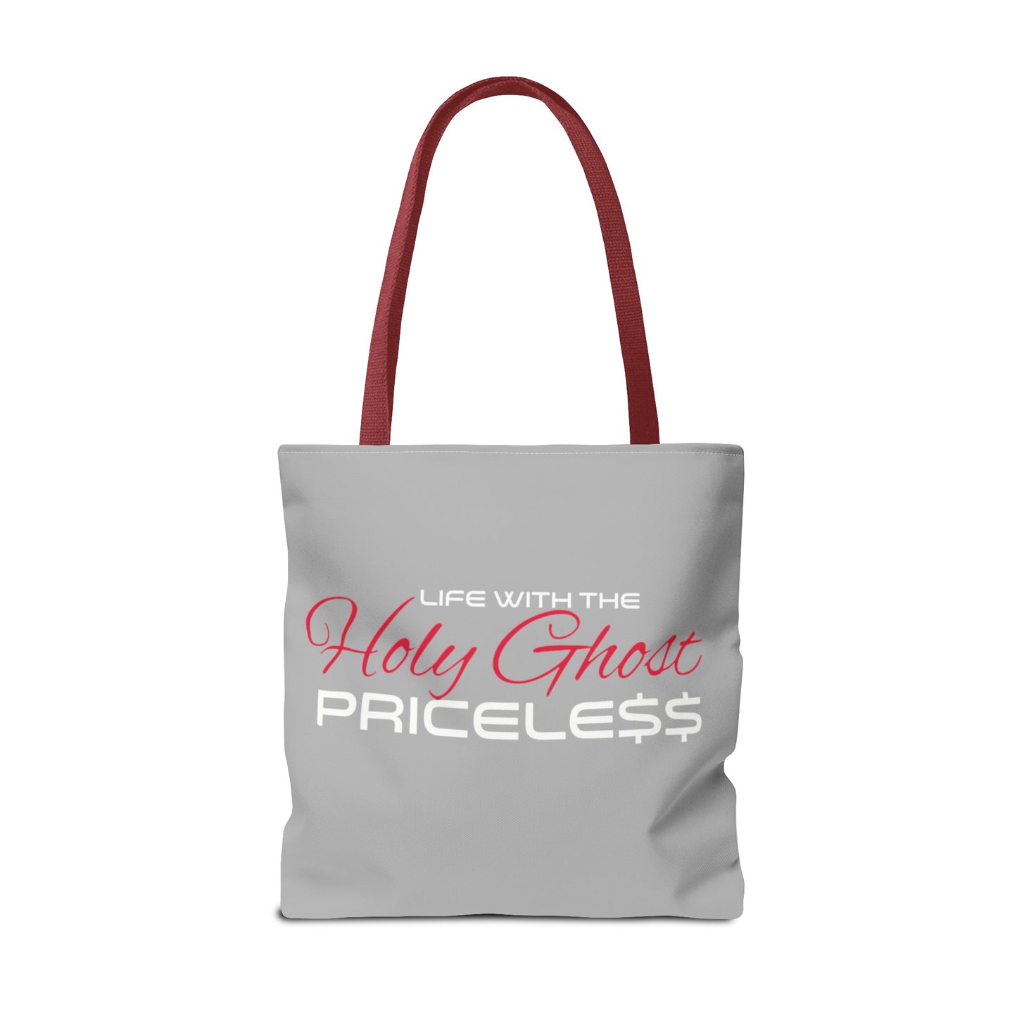 Collection A “Holy Ghost PRICELESS “ Grey Tote Bag