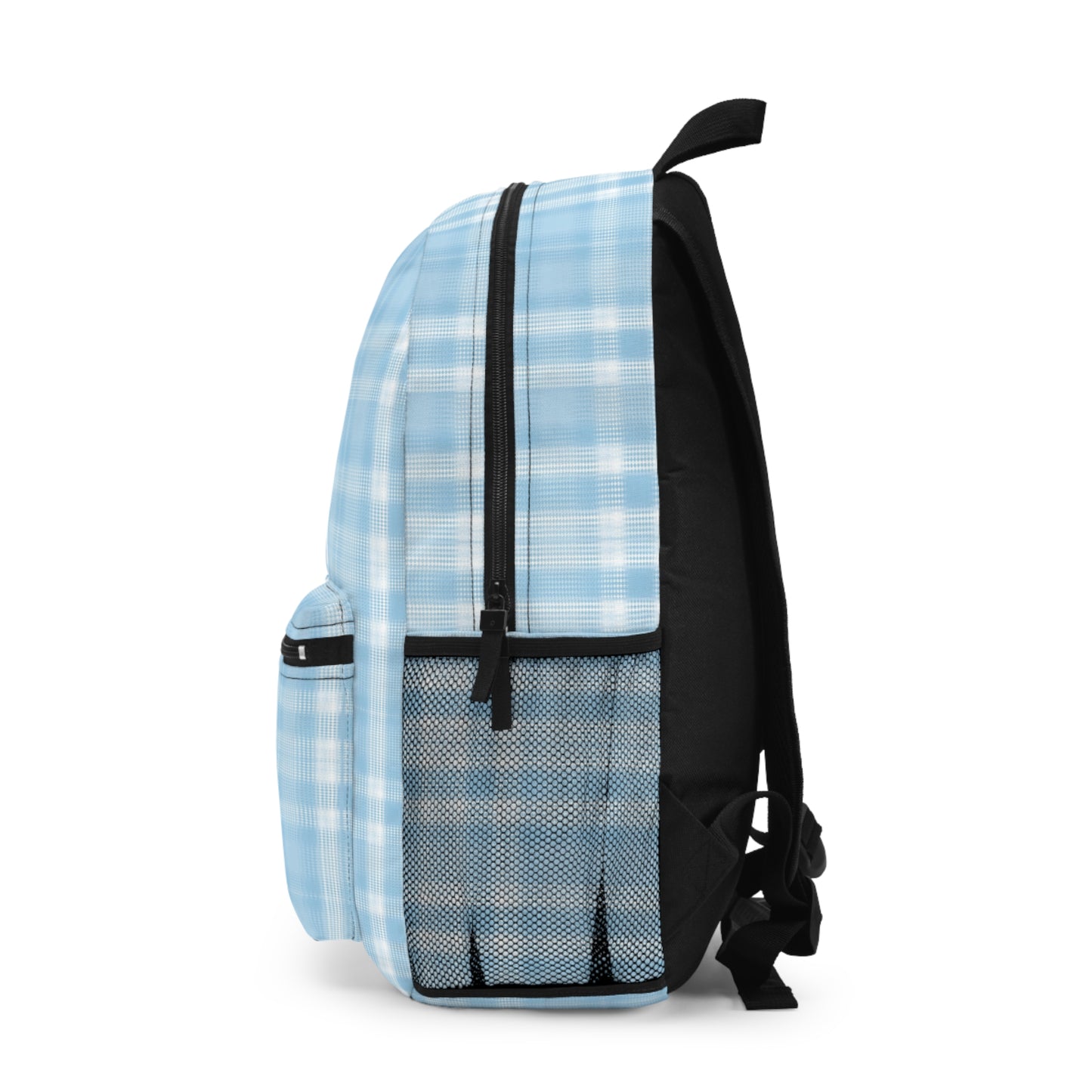 Mss Mia Light Blue Plaid Backpack