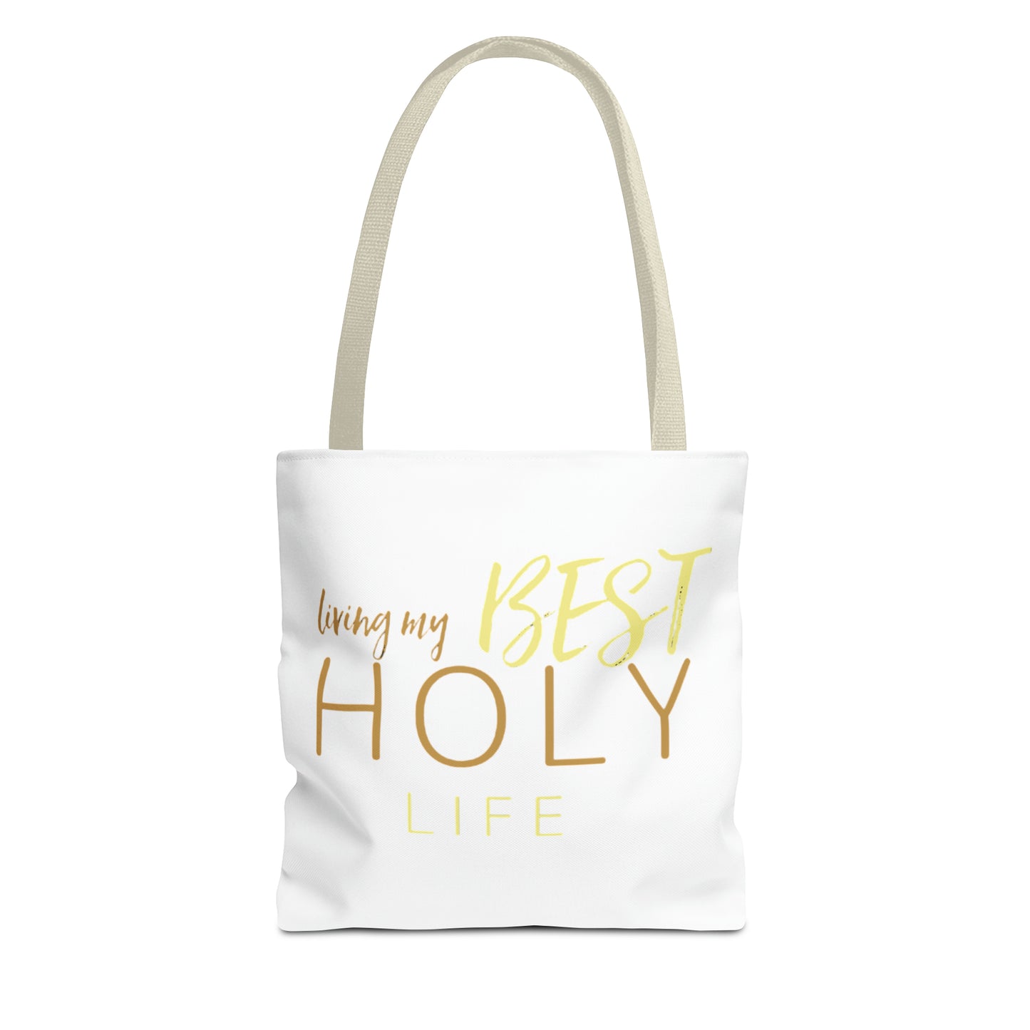 Collection A: “HOLYlife” White Tote Bag