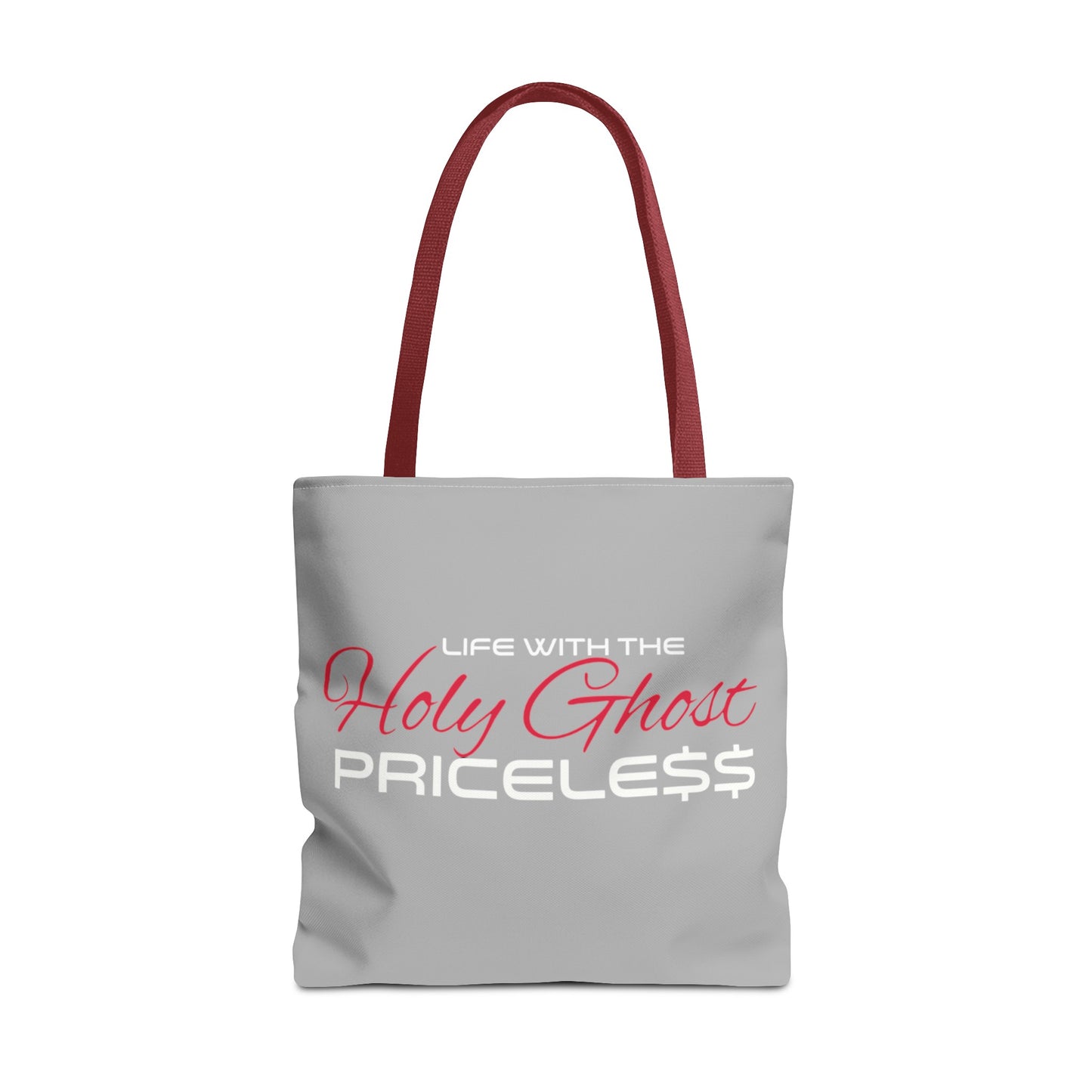 Collection A “Holy Ghost PRICELESS “ Grey Tote Bag