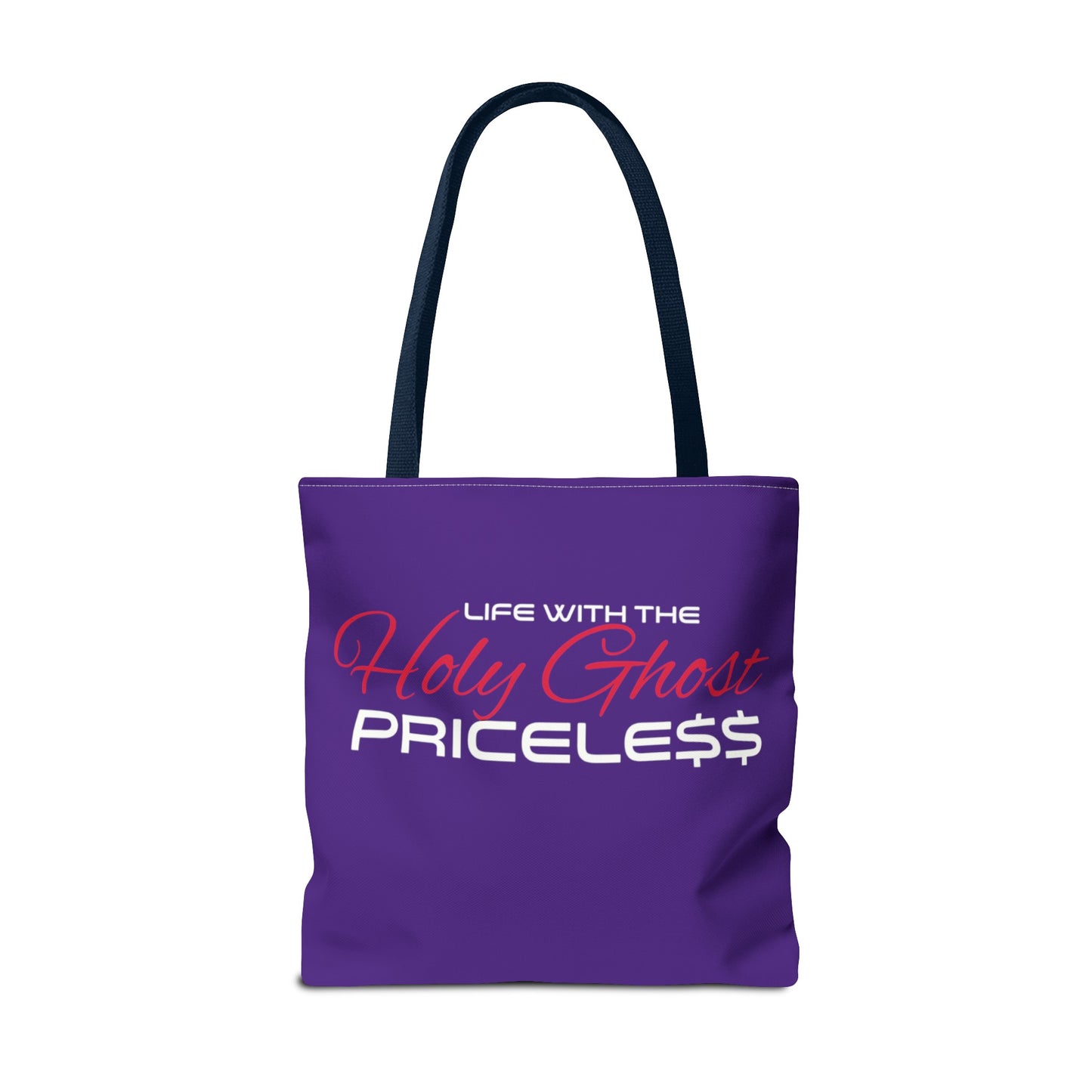 Collection A “Holy Ghost PRICELESS” Purple Tote Bag