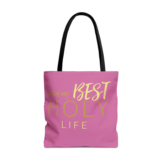 Collection A: “HOLYlife” Pink Tote Bag