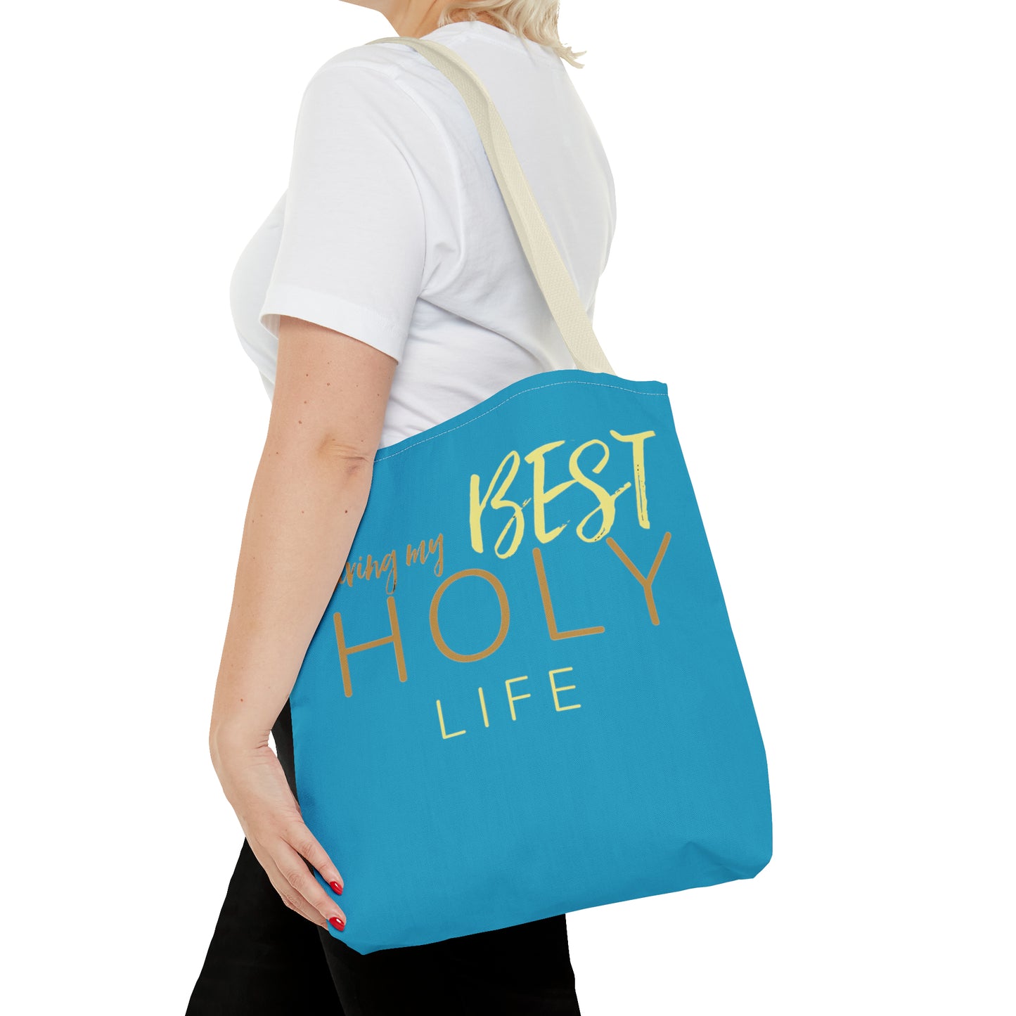 Collection A: “HOLYlife” Blue Tote Bag