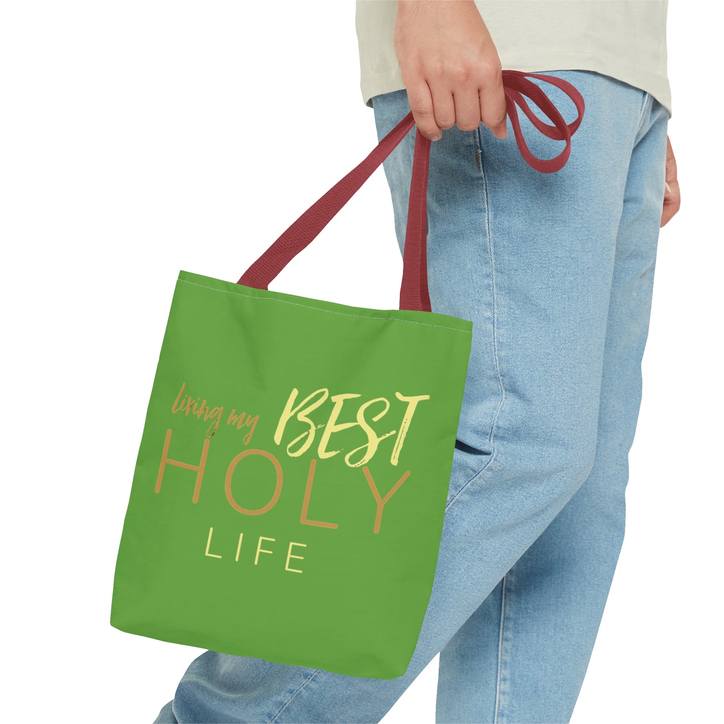 Collection A: “HOLYlife” Green Tote Bag