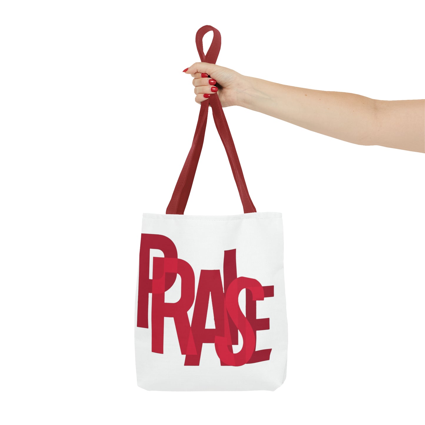 Collection B: “Garment of PRAISE” White & Red Tote Bag